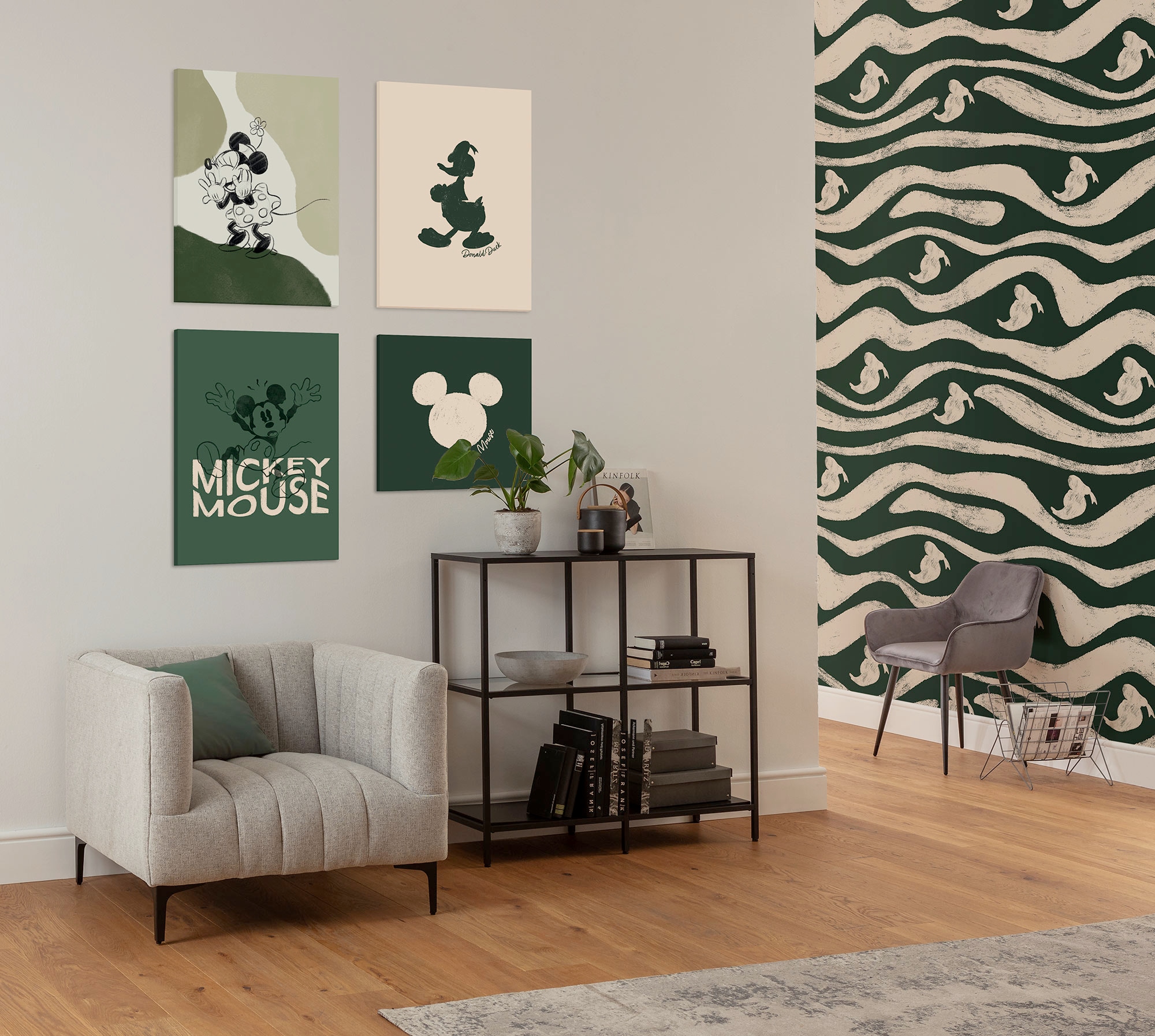 Komar Leinwandbild »Disney Mickey Mouse Wavy«, Disney, (1 St.), 40 x 60 cm (Breite x Höhe) - Kinderzimmer, Dekoration