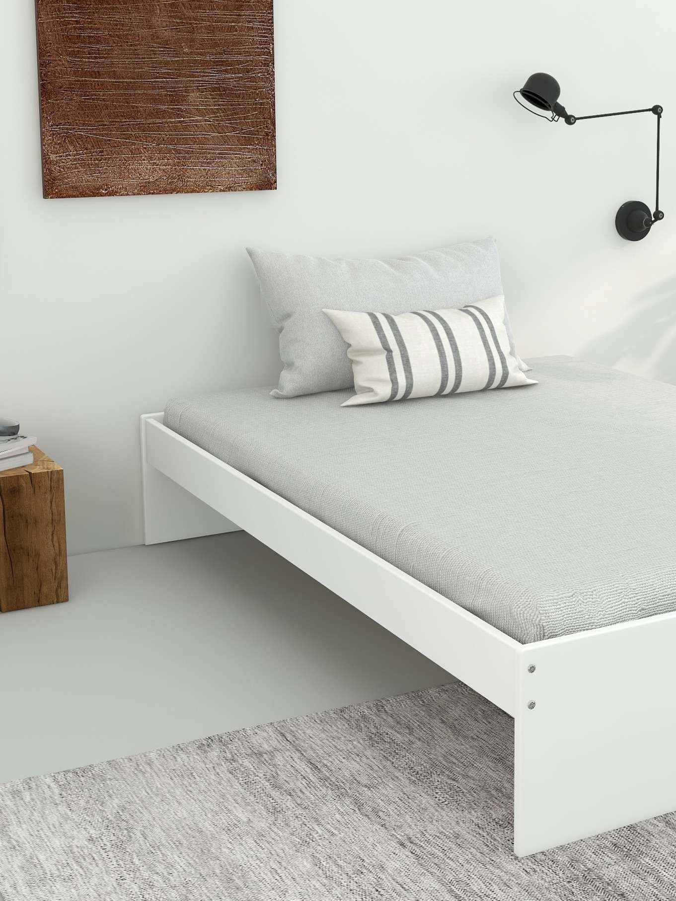 OTTO home Bett »Magdala«, (Breite/ Belastbarkeit: 120cm/200 KG, 90cm/ 100KG), aus MDF, Breite Liegefläche 140 cm, Bettkasten optional