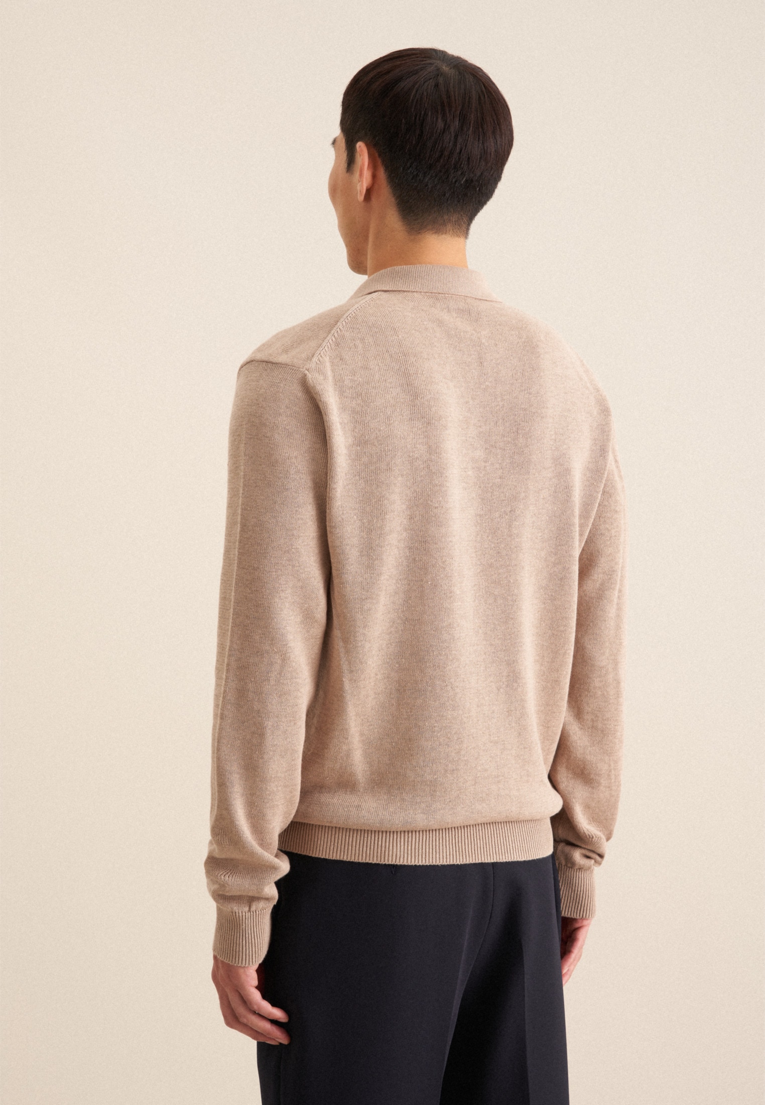 seidensticker Strickpullover »Regular« Langarm Kragen Uni