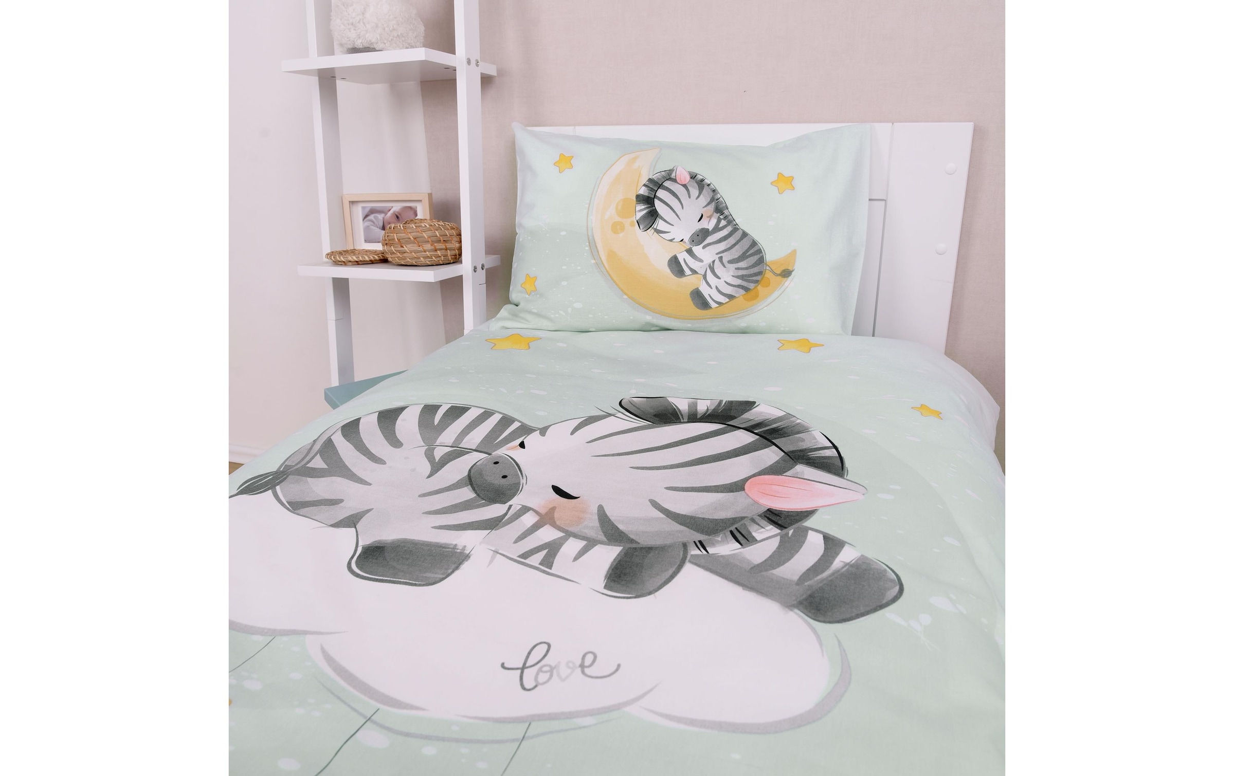 Herding Kinderbettwäsche »babybest Zebra« 2 mit liebevollem Motiv