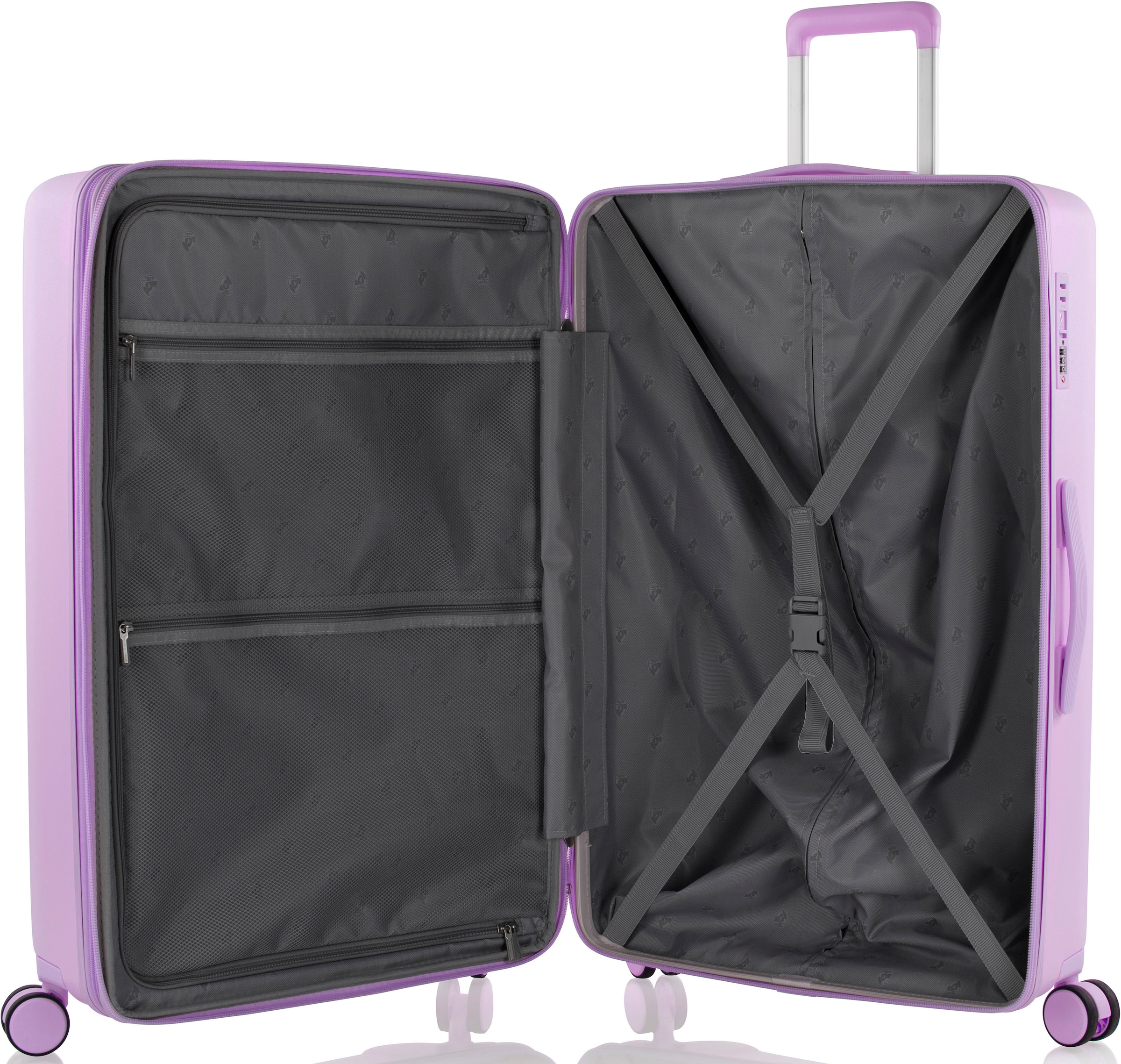 Heys Trolley à coque dure »Pastel, in verschiedenen Farben und Grössen« 109 litre 4 Rollen Heys  Handgepäck-Koffer TSA Schloss Volumenerweiterung
