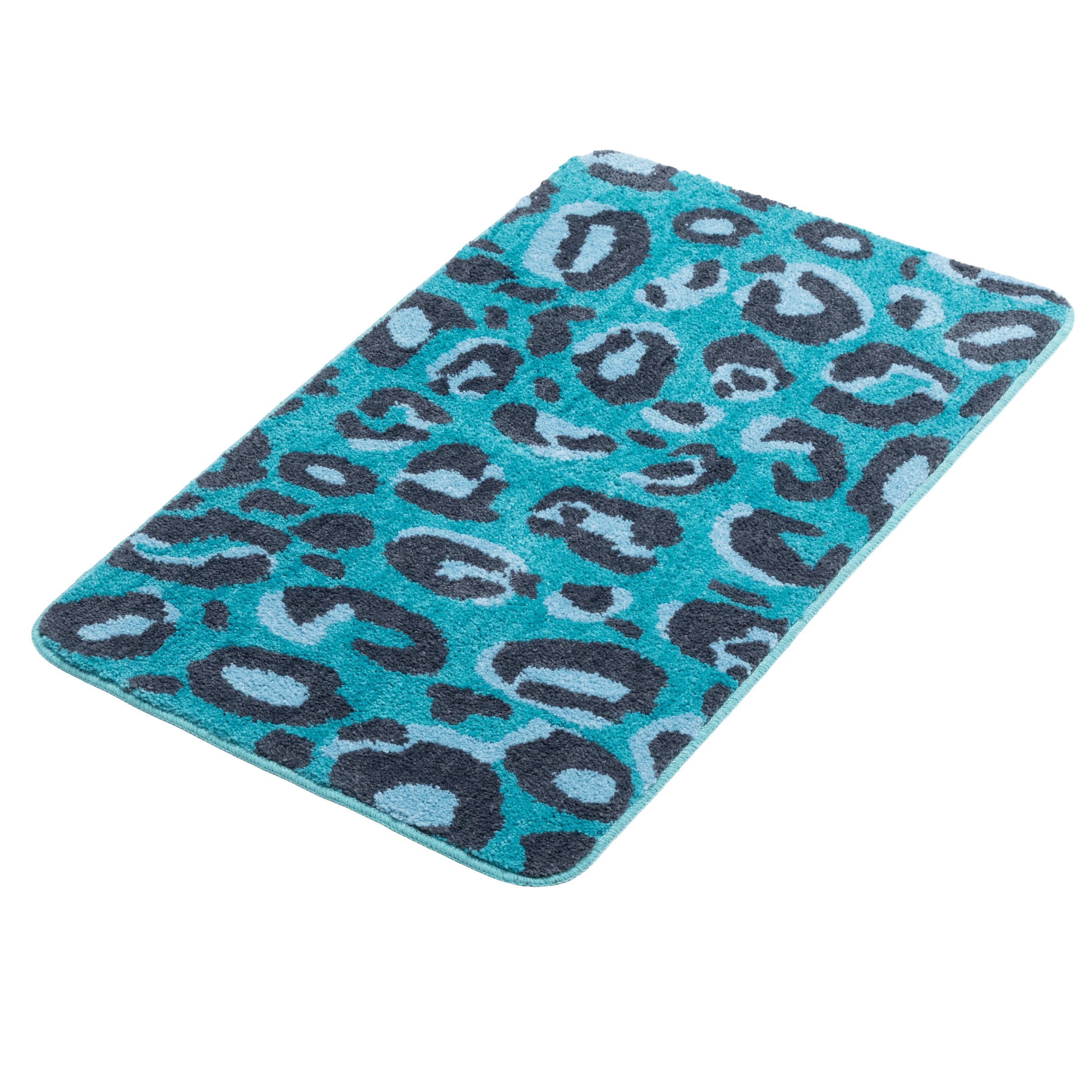 OTTO home Badematte "Regona Leo, Badvorleger, Badezimmer Teppich, Duschvorleger" Höhe 10 mm rutschhemmend beschichtet fußbodenheizungsgeeignet  schnell trocknend Leoparden-Muster, Animal Print, modern