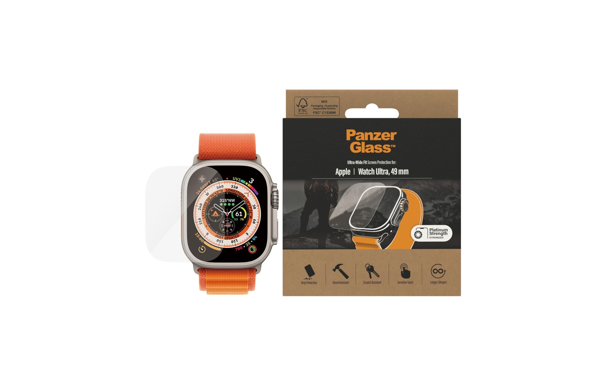 PanzerGlass Film de protection »Displayschutz AB Apple Watch Ultra 49 mm«