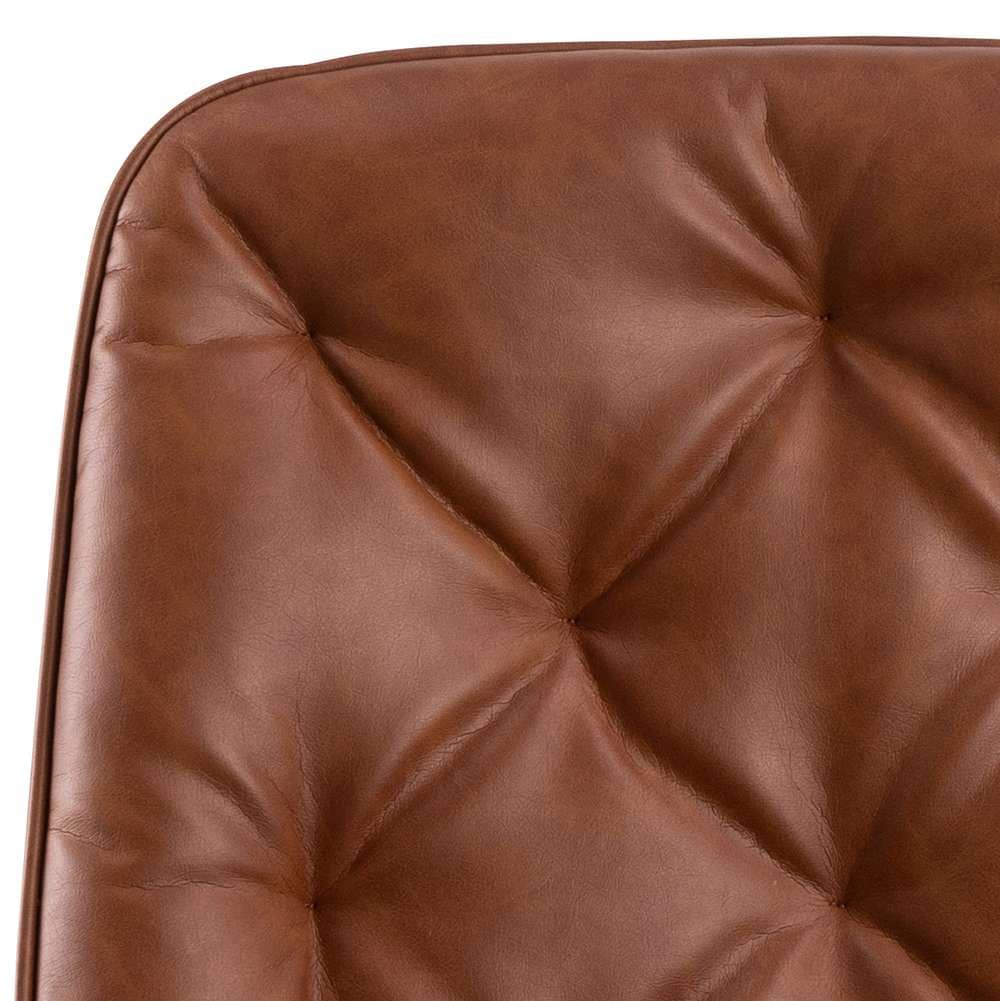 ACTONA GROUP Schreibtischstuhl »Erik« () Schreibtischstuhl, PU retro Cognac, 5 Stern Gestell matt schwarz