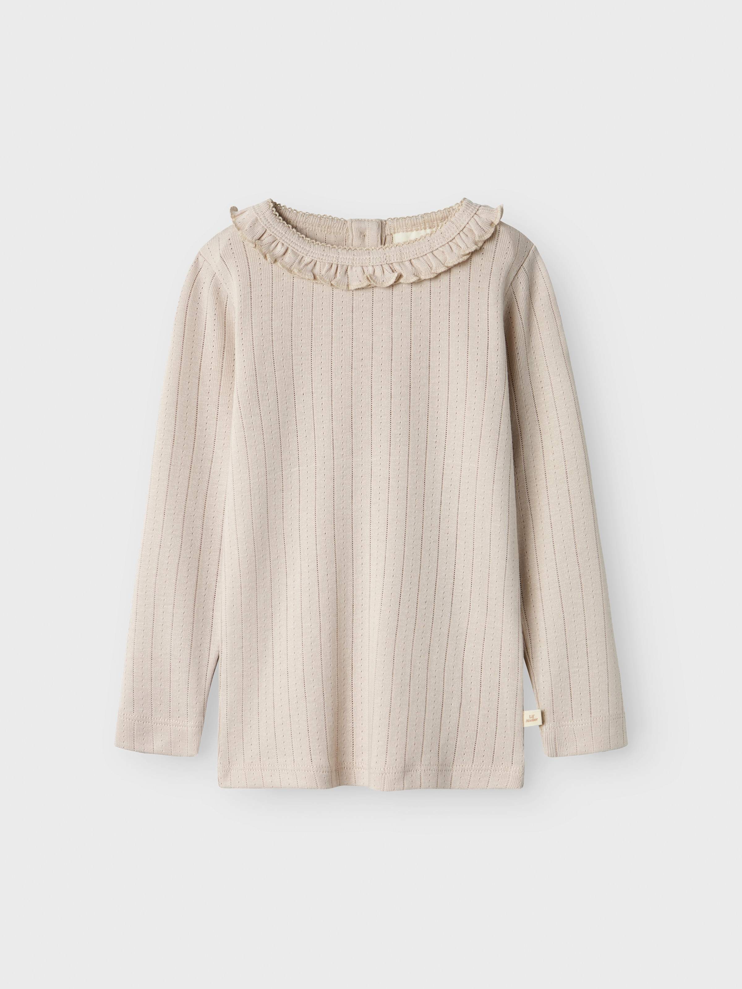 Lil' Atelier Langarmshirt »NMFRACHEL NIS LS SLIM TOP LIL NOOS« Baumwollmischung, Rüschen