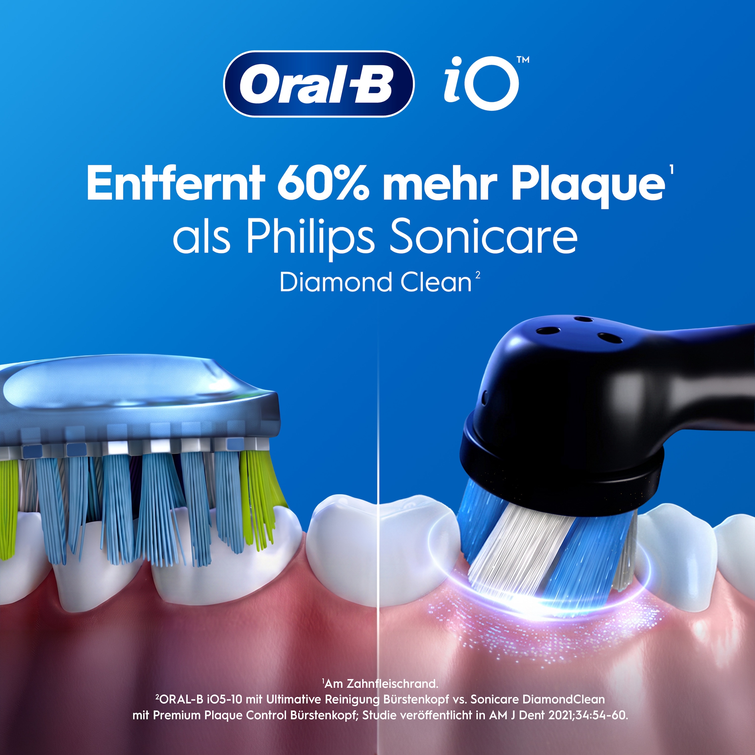 Oral-B Brosse à dents électrique »iO Series 2« 1 cuis Aufsteckbürsten pour un nettoyage optimal, étui de voyage