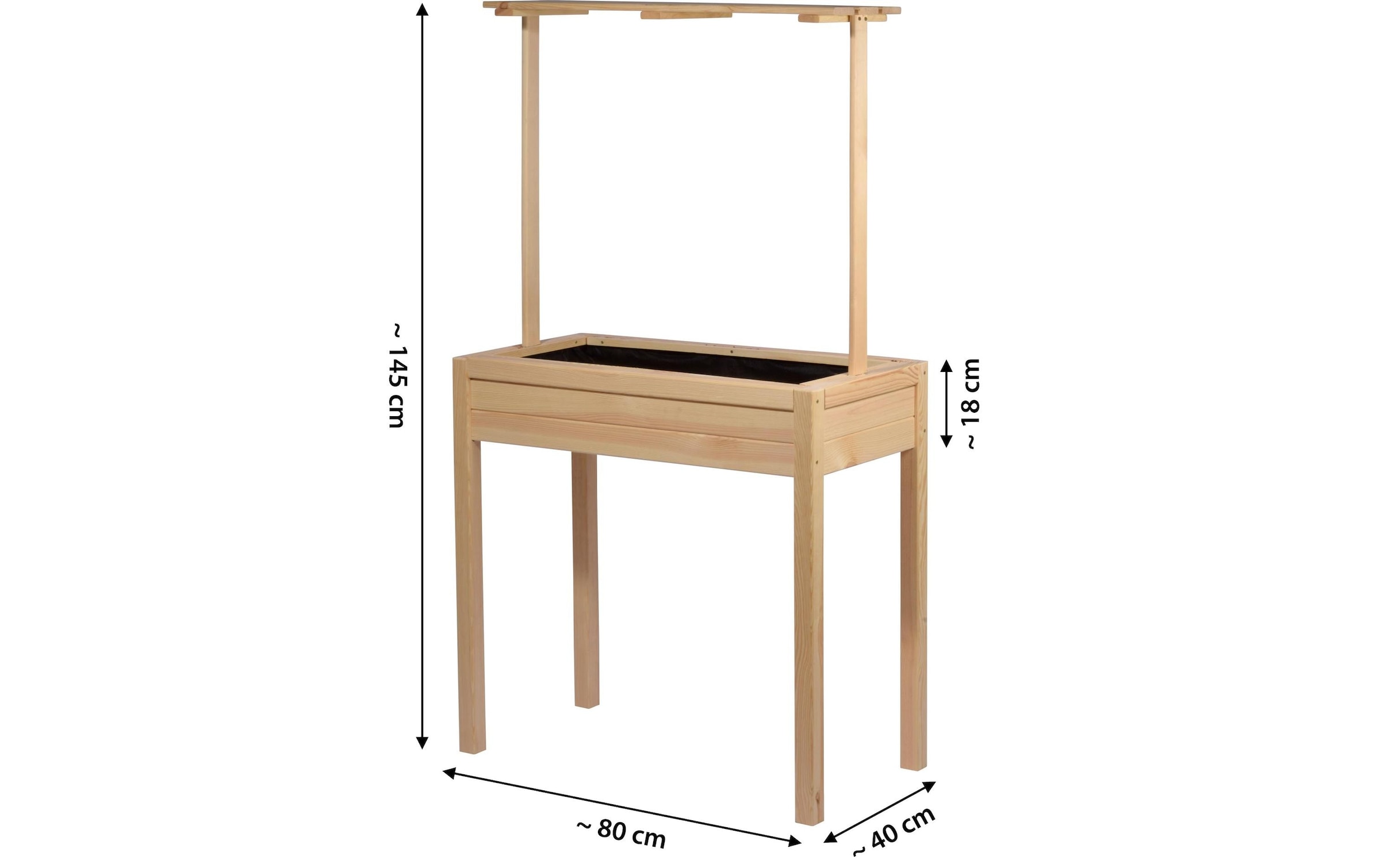 dobar Hochbeet »Florenz mit erhöhter Ablage«