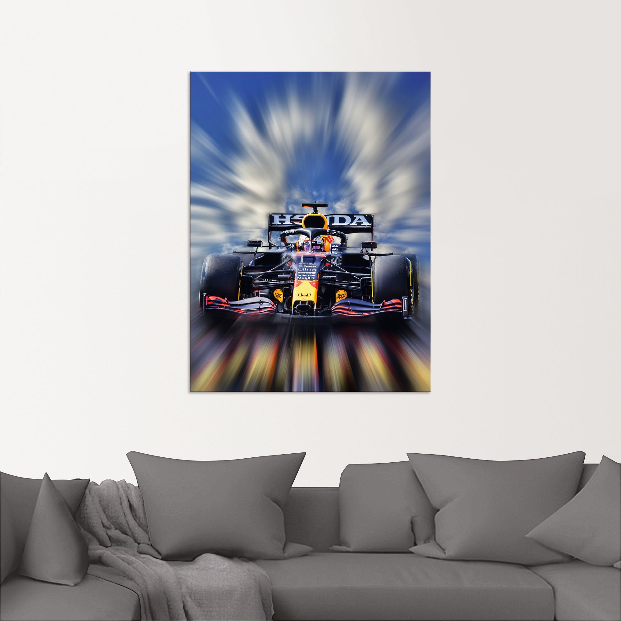 Artland Wandbild »Max Verstappen - Weltmeister der Formel1«, Auto, (1 St.), als Alubild, Outdoorbild, Leinwandbild, Poster, Wandaufkleber