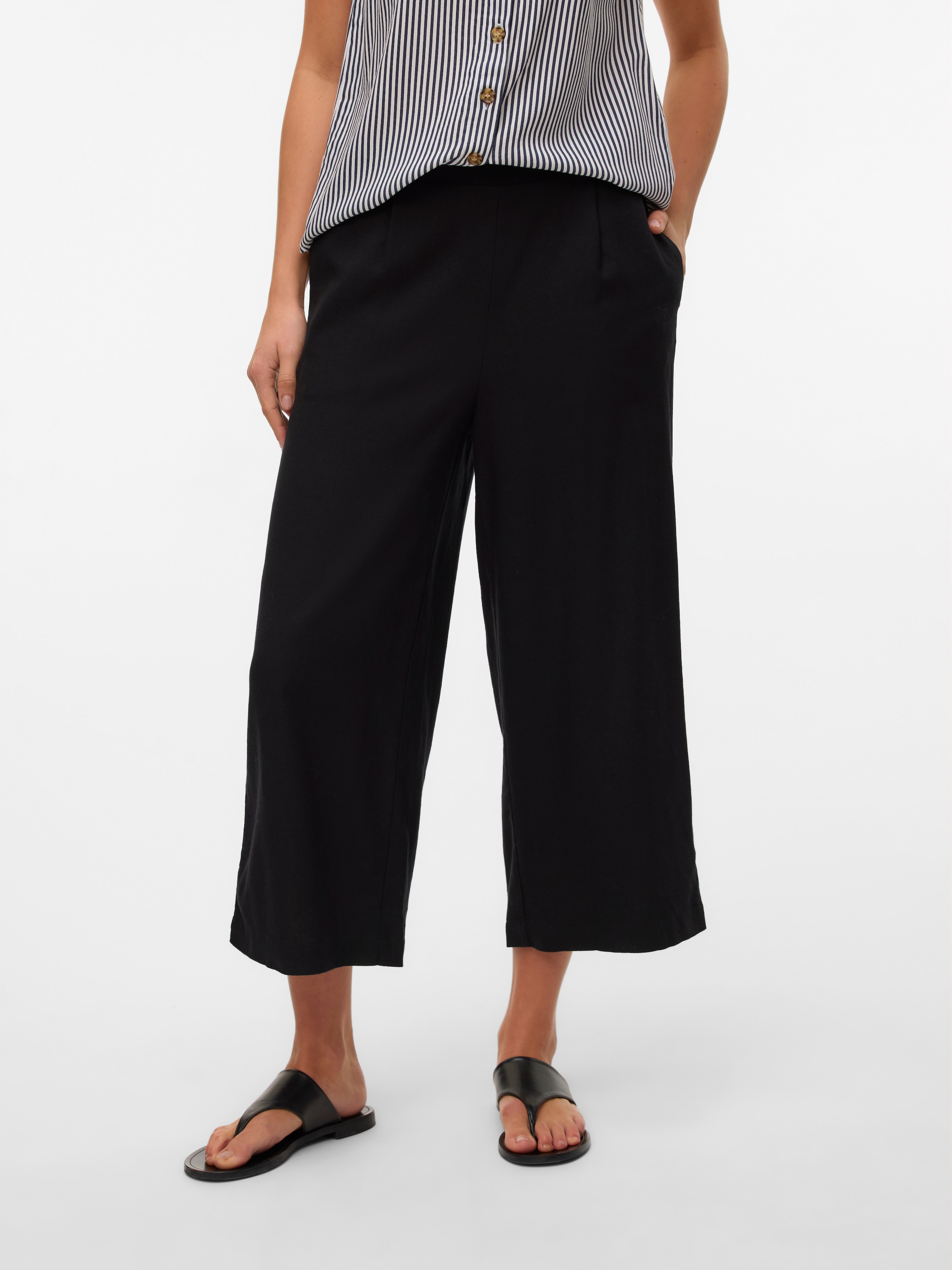 Vero Moda Culotte »VMMYMILO H/W CULOTTE PANT WVN GA«, mit Leinen