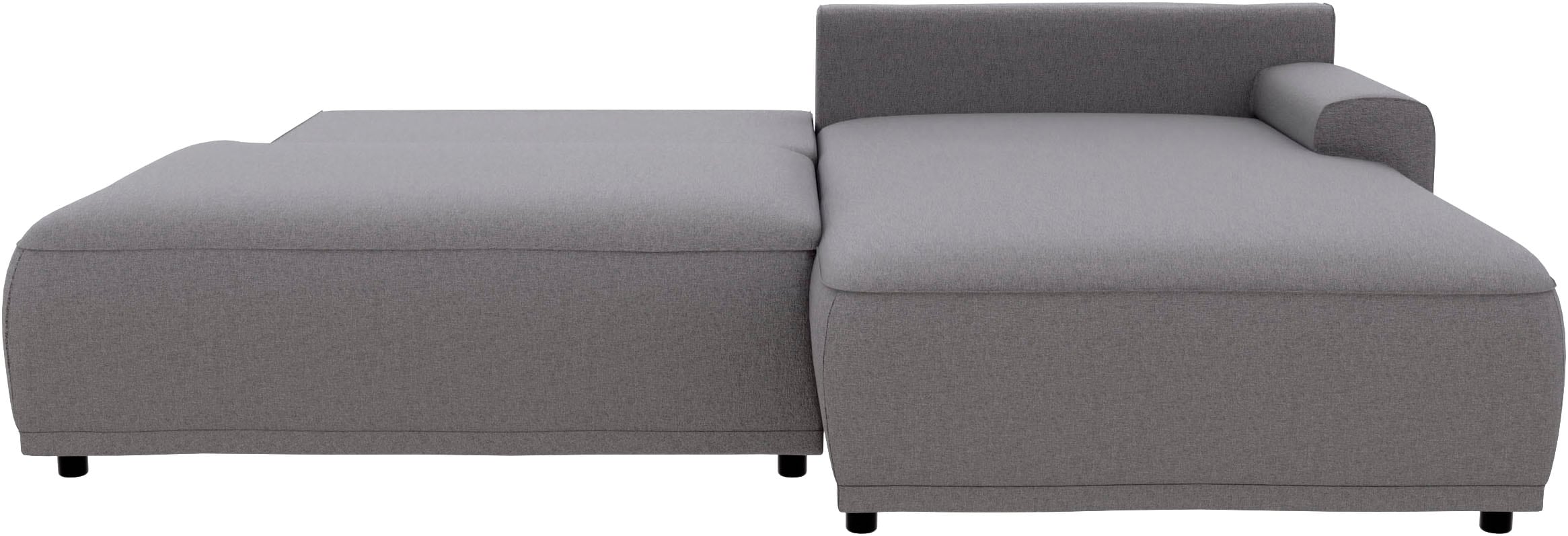 TRENDMANUFAKTUR Ecksofa »Fordon II, Schlafsofa mit Bettkasten, Couch in L-Form, Breite 250 cm« in Struktur LUMOS, 3D-Effekt, anthrazit, Armlehne rechts