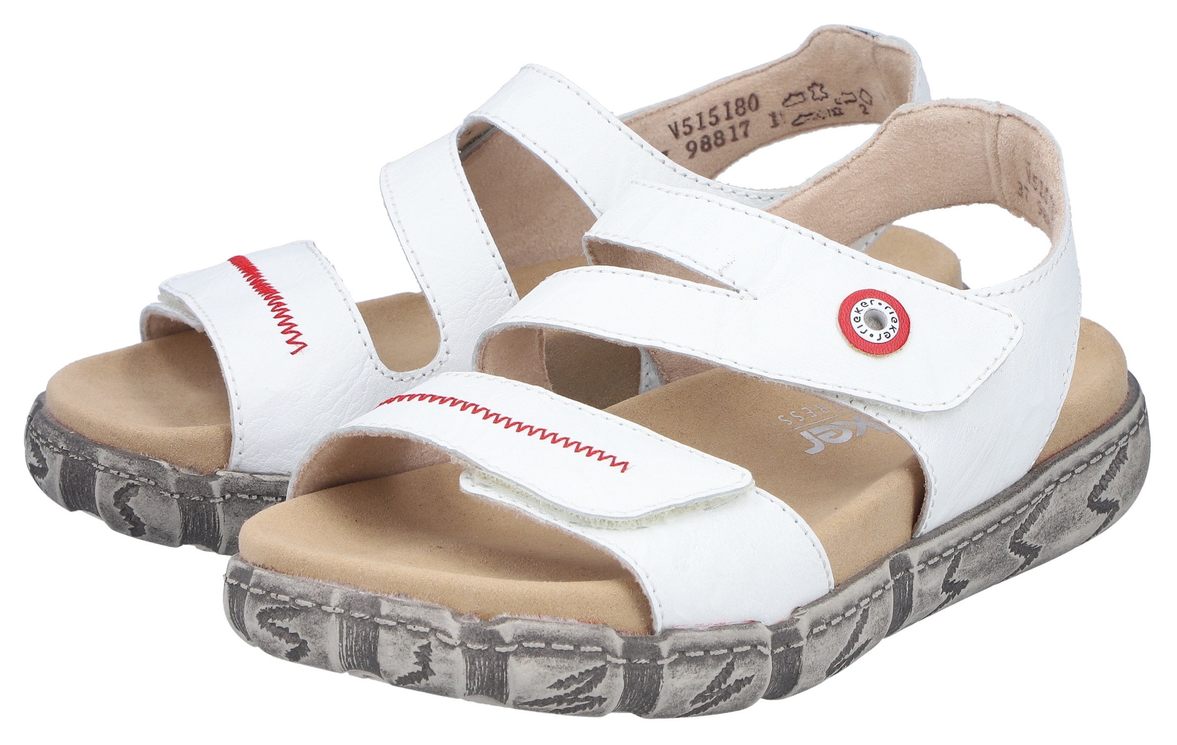 Image of Rieker Sandale Sommerschuh, Klettsandale mit Ziernaht