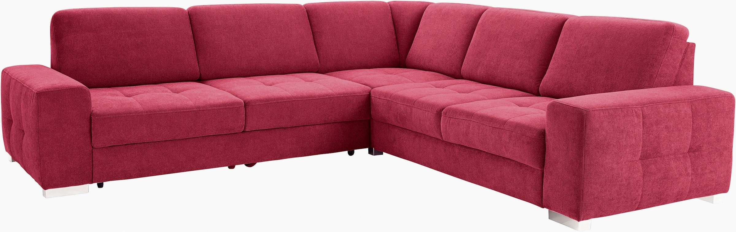 sit&more Ecksofa »Santorini L-Form«, mit Federkern und Sitztiefenverstellung, wahlweise mit Bettfunktion