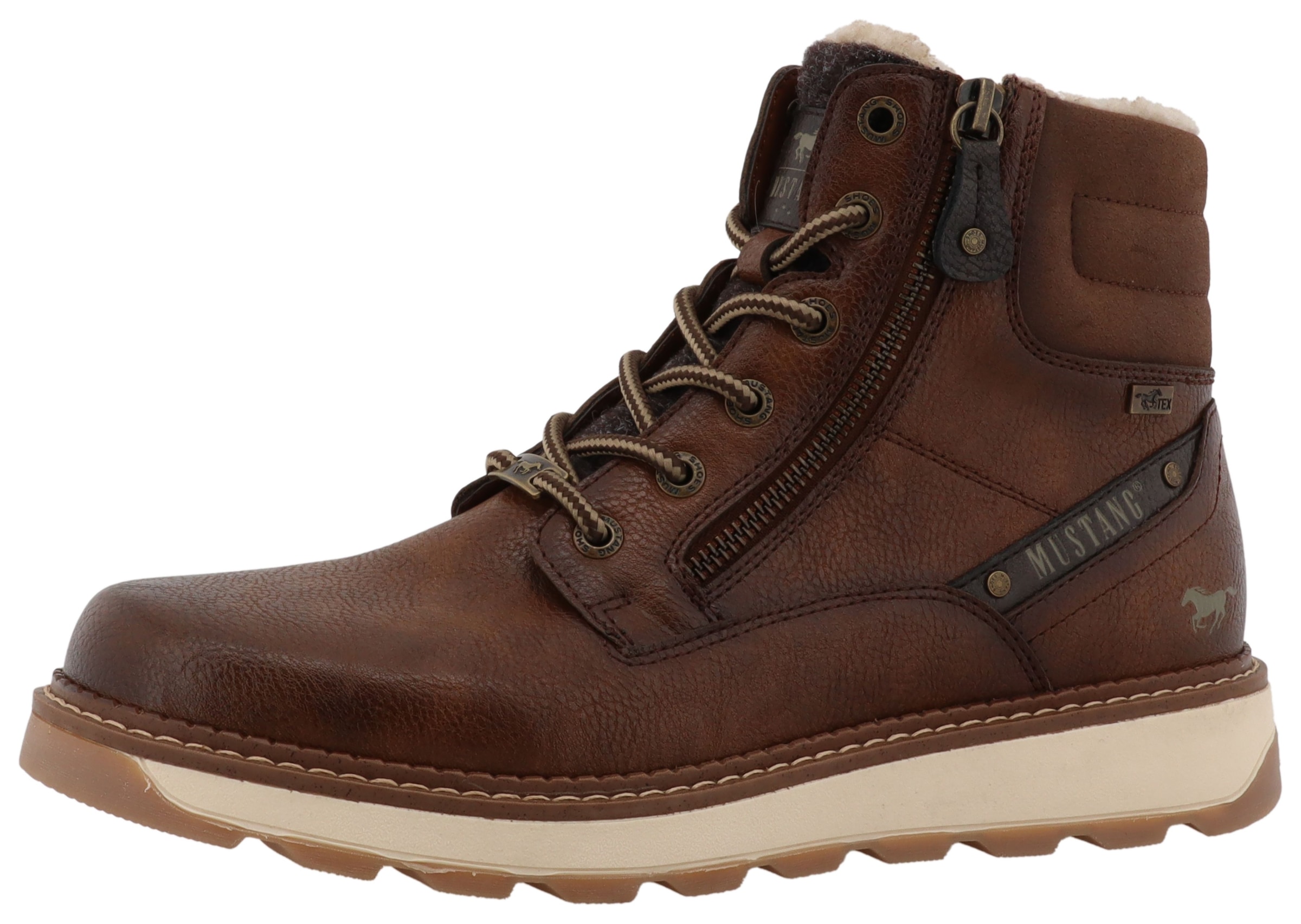 Image of Mustang Shoes Winterstiefelette "Elio" Schnürstiefel, Winterstiefel mit Warmfutter