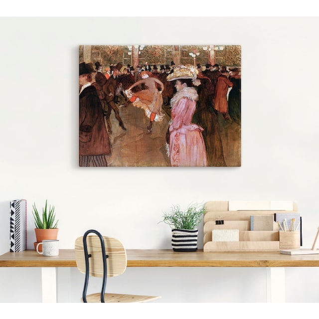 Artland Wandbild »Der Tanz im Moulin Rouge, 1890«, Gruppen & Familien, (1 St.),  als Alubild, Leinwandbild, Wandaufkleber oder Poster in versch. Grössen  kaufen