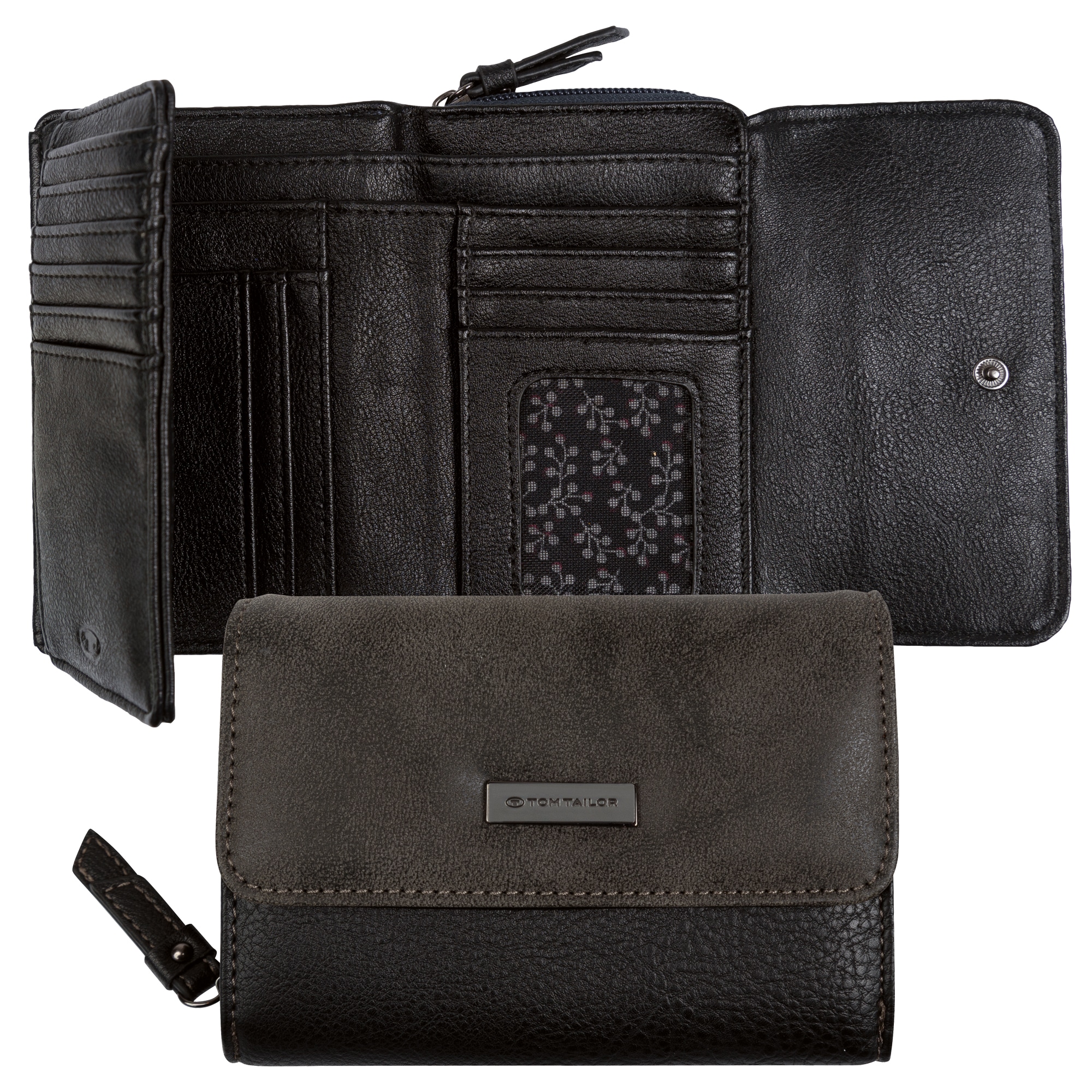 TOM TAILOR Porte-monnaie »Elin« harmonischer Materialmix mit leicht kontrastfarbener Steppung