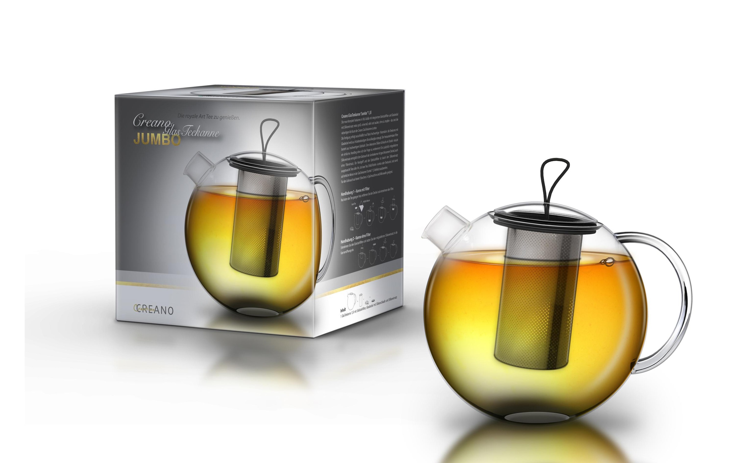 Image of Creano Teekanne »44317 l, Transparent«, 1,5 l bei Ackermann Versand Schweiz