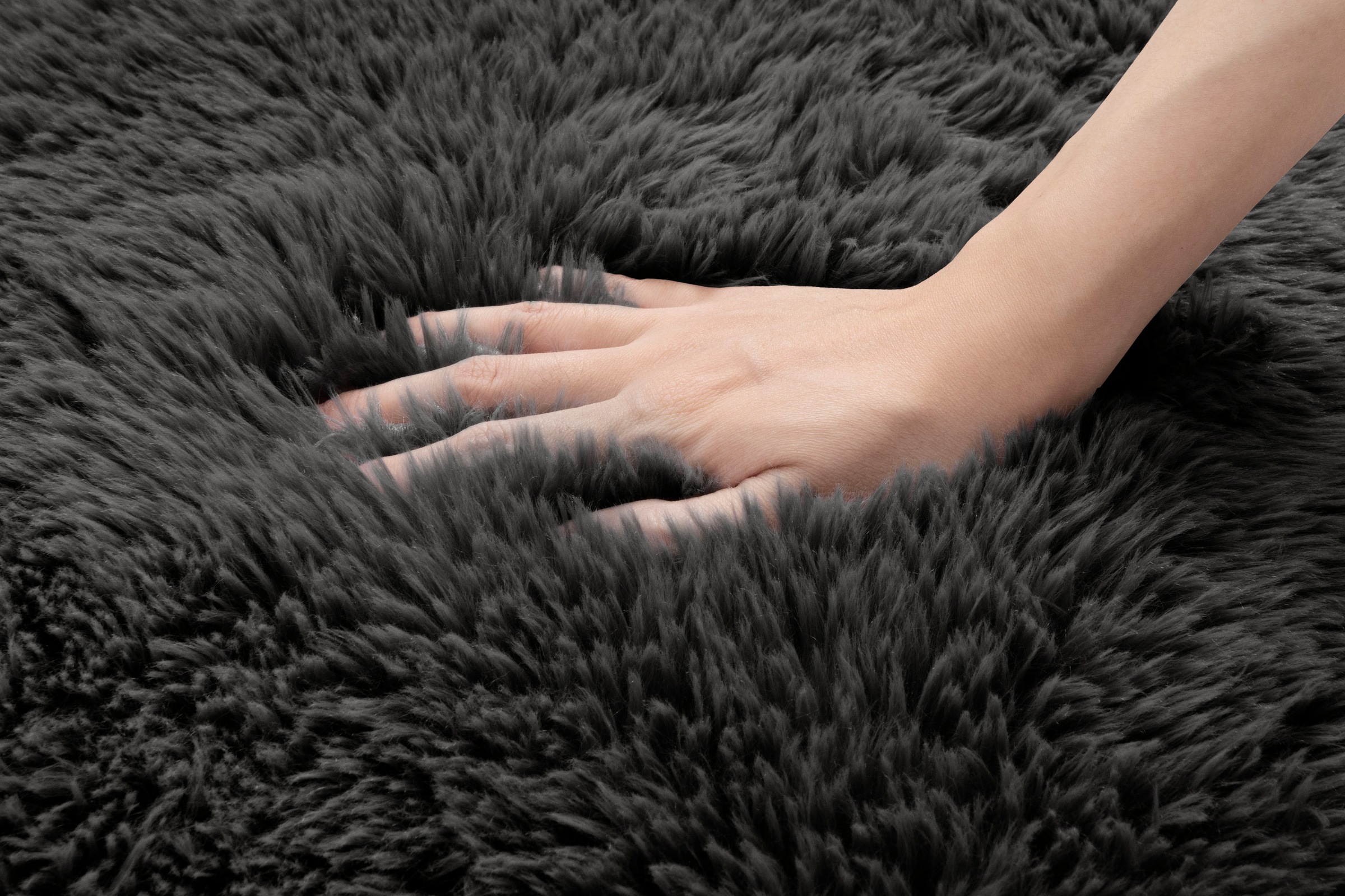 my home Hochflor-Teppich »Silky, besonders weich und kuschelig, sehr dichte Qualität«, rechteckig, 33 mm Höhe, rutschhemmend beschichtet, waschbar, uni, Wohnzimmer, Schlafzimmer