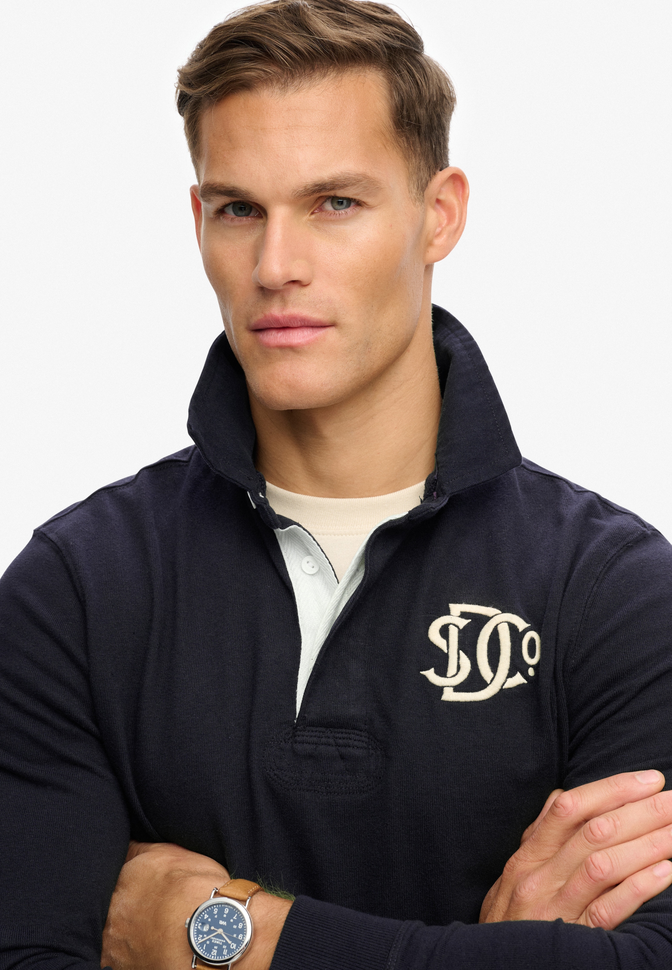 Superdry T-shirt à manches longues »VINTAGE ATHLETIC RUGBY« Baumwolle, relaxed fit