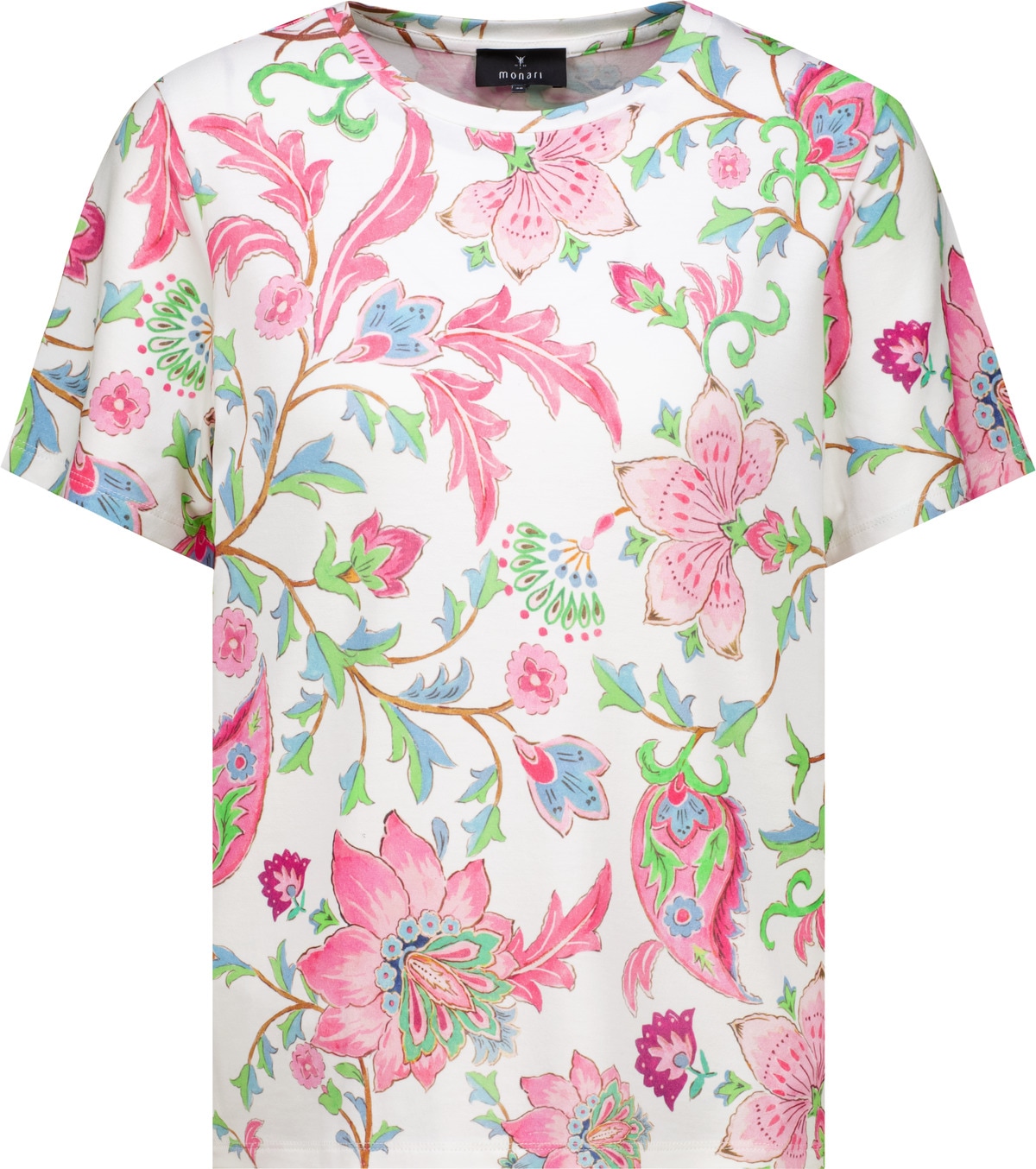 Monari Shirt à col rond »Shirt Blumendruck allover« avec imprimé floral