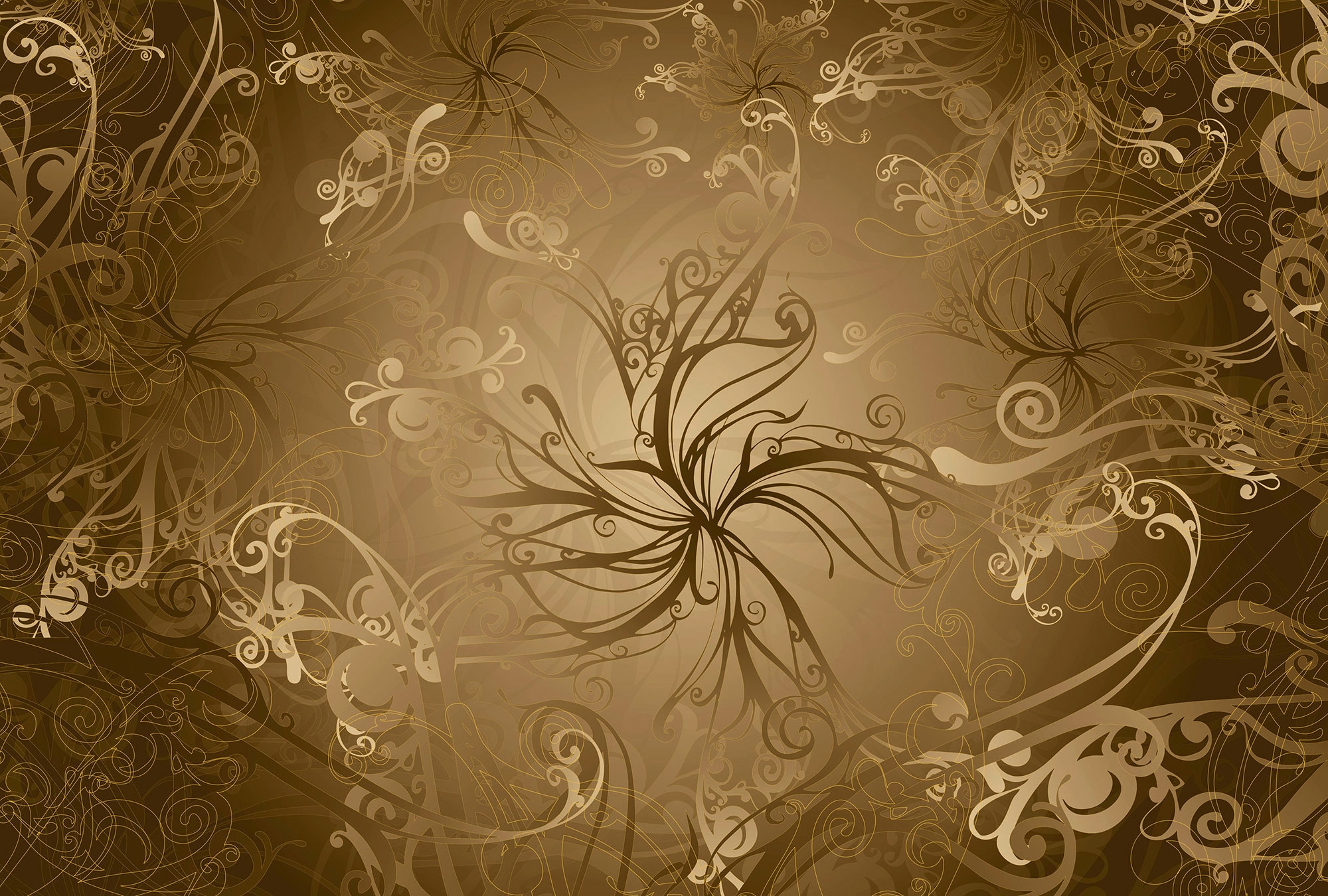 Komar Fototapete »Vlies Fototapete - Gold - Grösse 368 x 254 cm« Motiv | bedruckt glatt