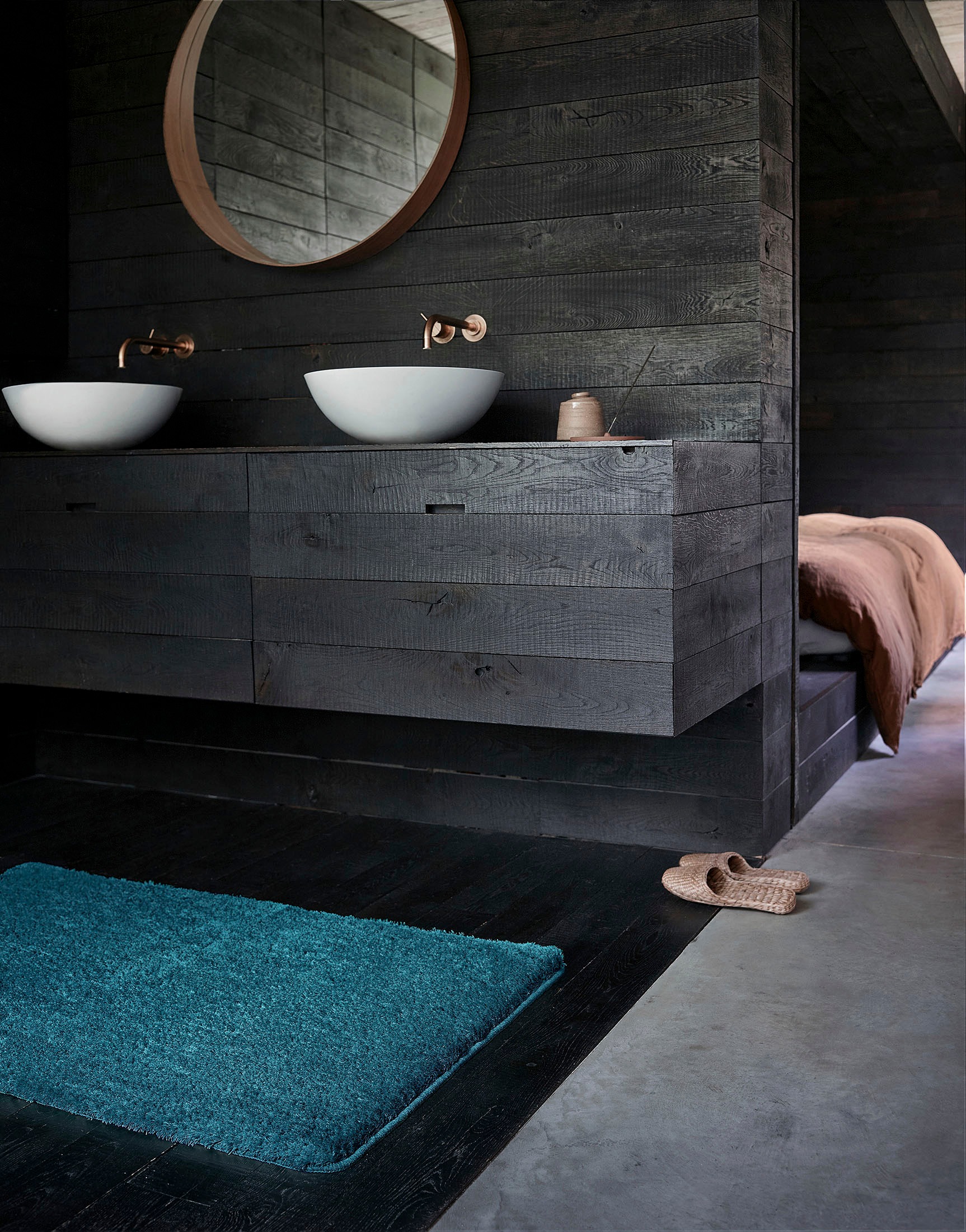 Wecon home Basics Badematte »Joris« Höhe 20 mm rutschhemmend beschichtet strapazierfähig waschbar, viele Grössen, Badezimmerteppich, uni