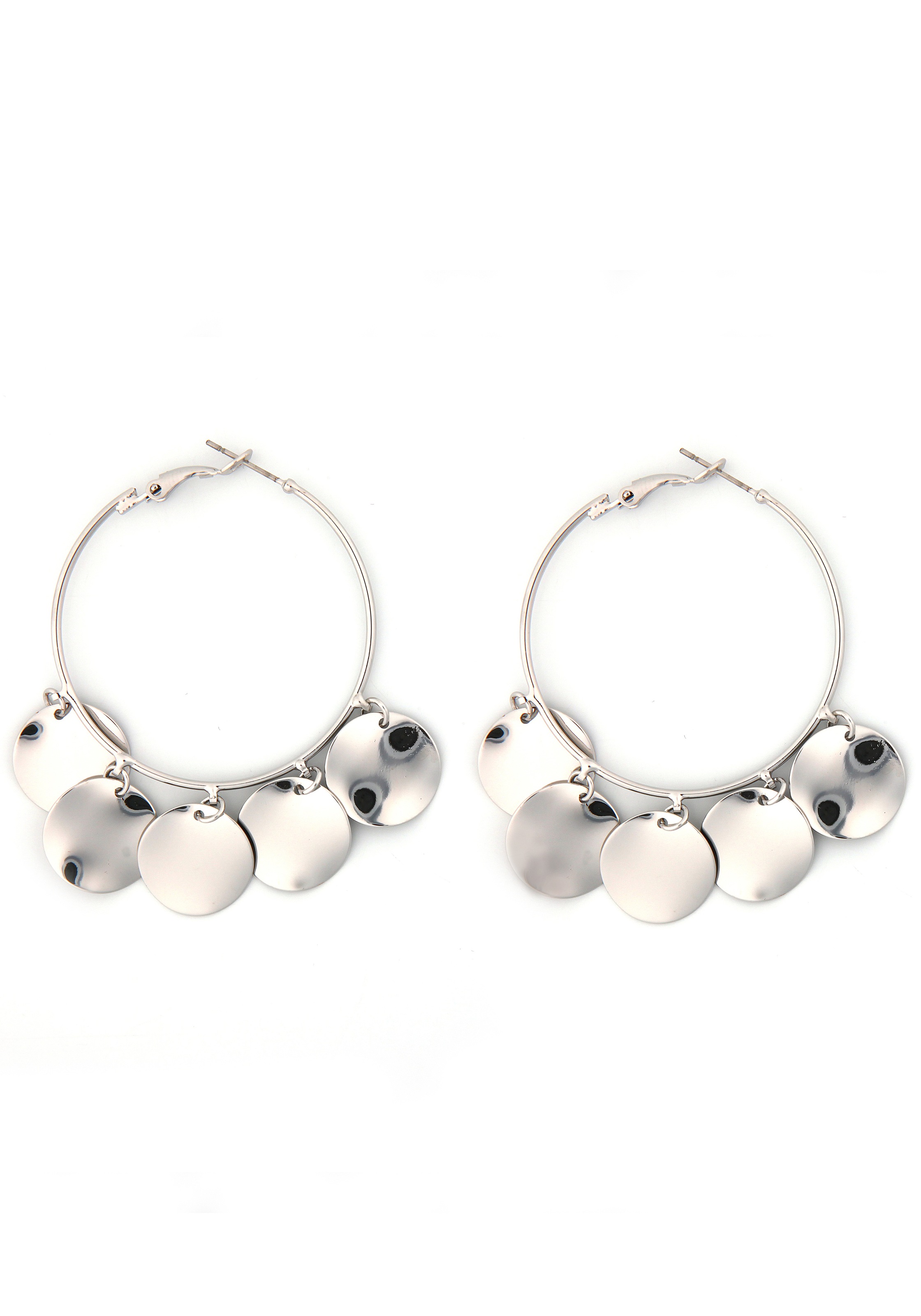 Paar Creolen »mit beweglichen Kreisen, glänzend«