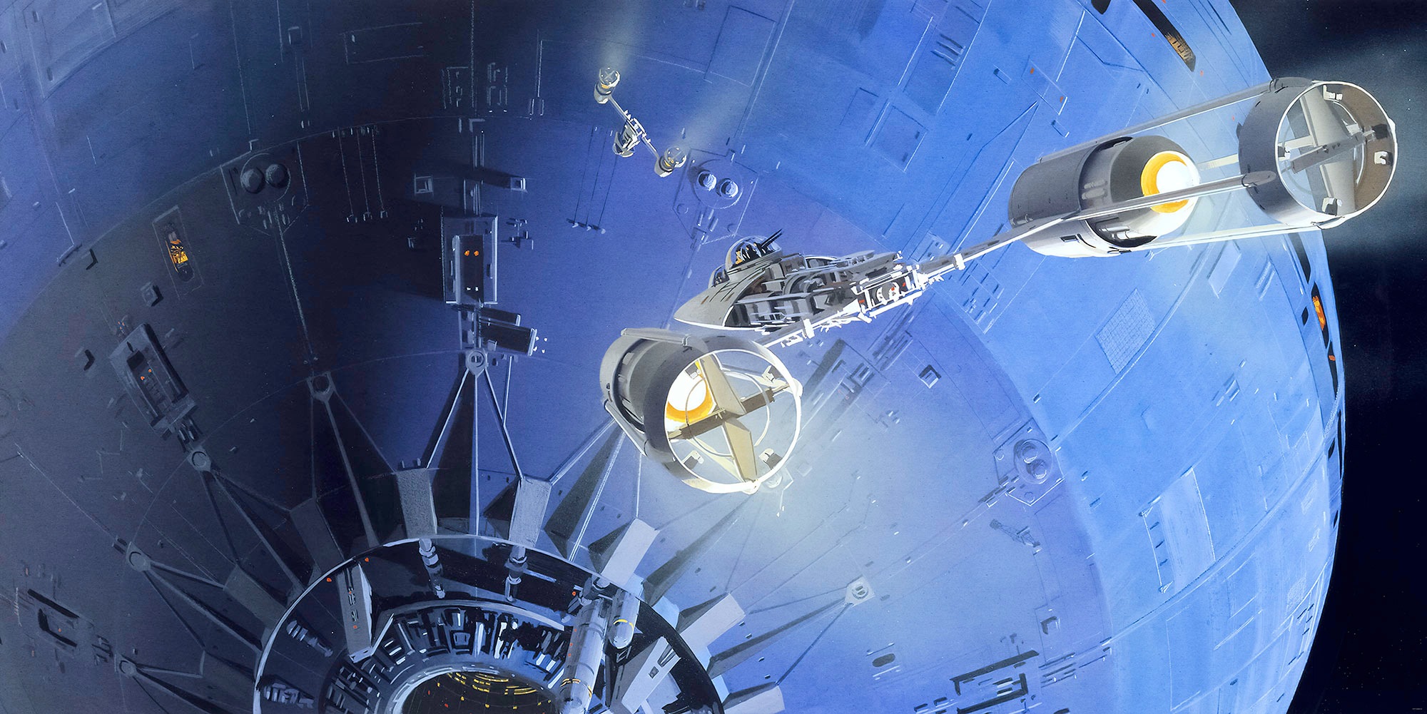 Image of Komar Fototapete »Star Wars Classic RMQ Death Star Assault«, futuristisch-mehrfarbig-Weltall bei Ackermann Versand Schweiz