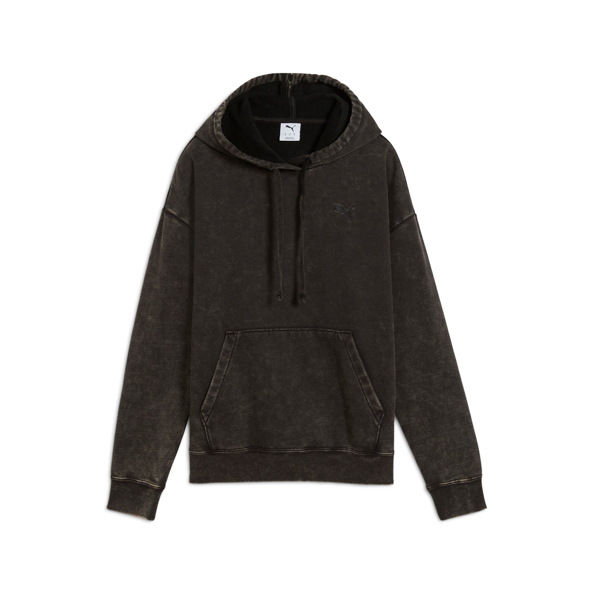 Image of PUMA Kapuzensweatshirt "ESS ELEVATED RELAXED WASH HOODIE FL", mit Print-Applikationen, mit Kängurutasche, mit Kapuze