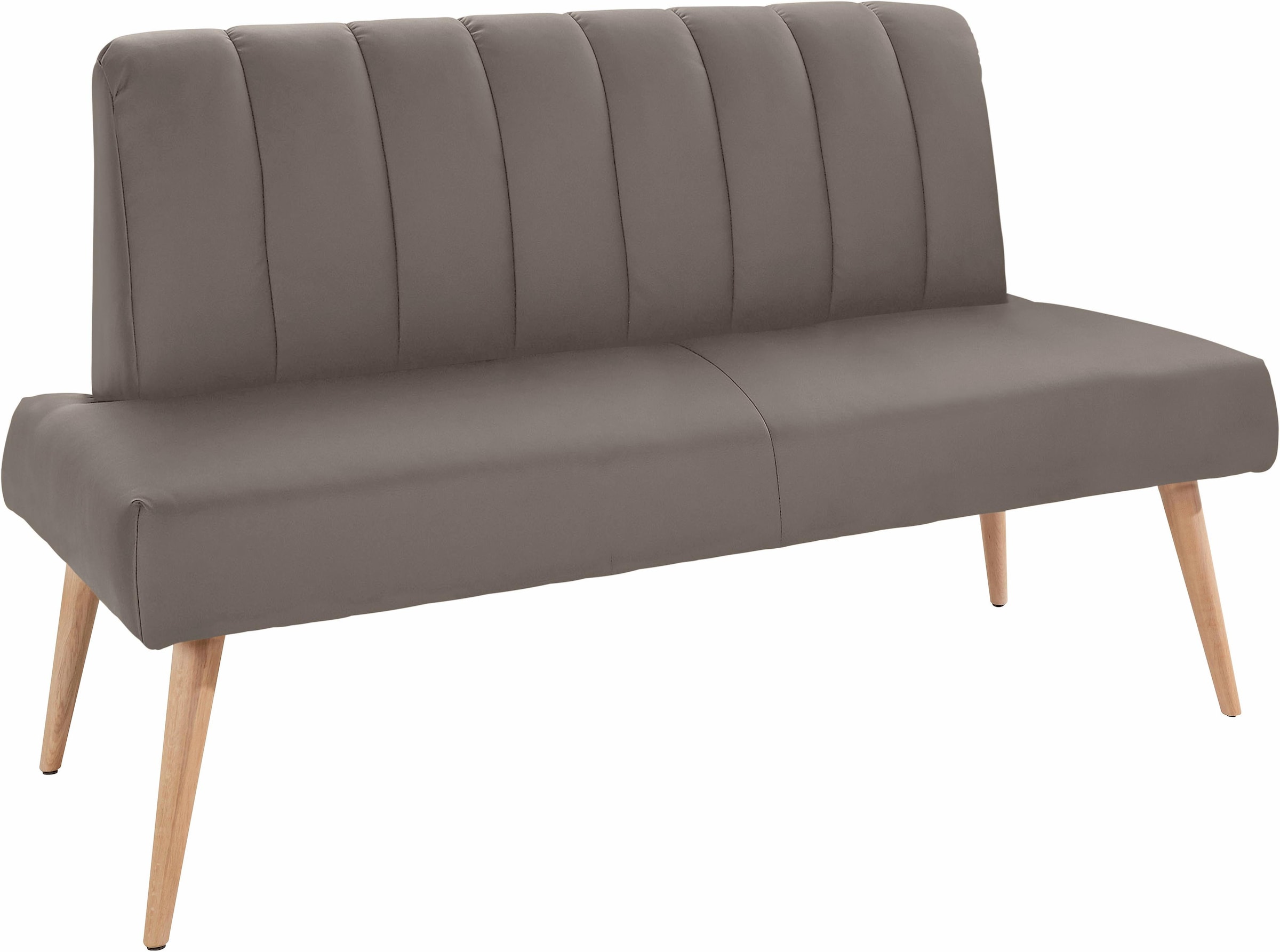 exxpo - sofa fashion Sitzbank »Costa, moderne Rückensteppung, bequem und elegant, hoher Holzfuss«, hochwertige Detailverarbeitung, Frei im Raum stellbar