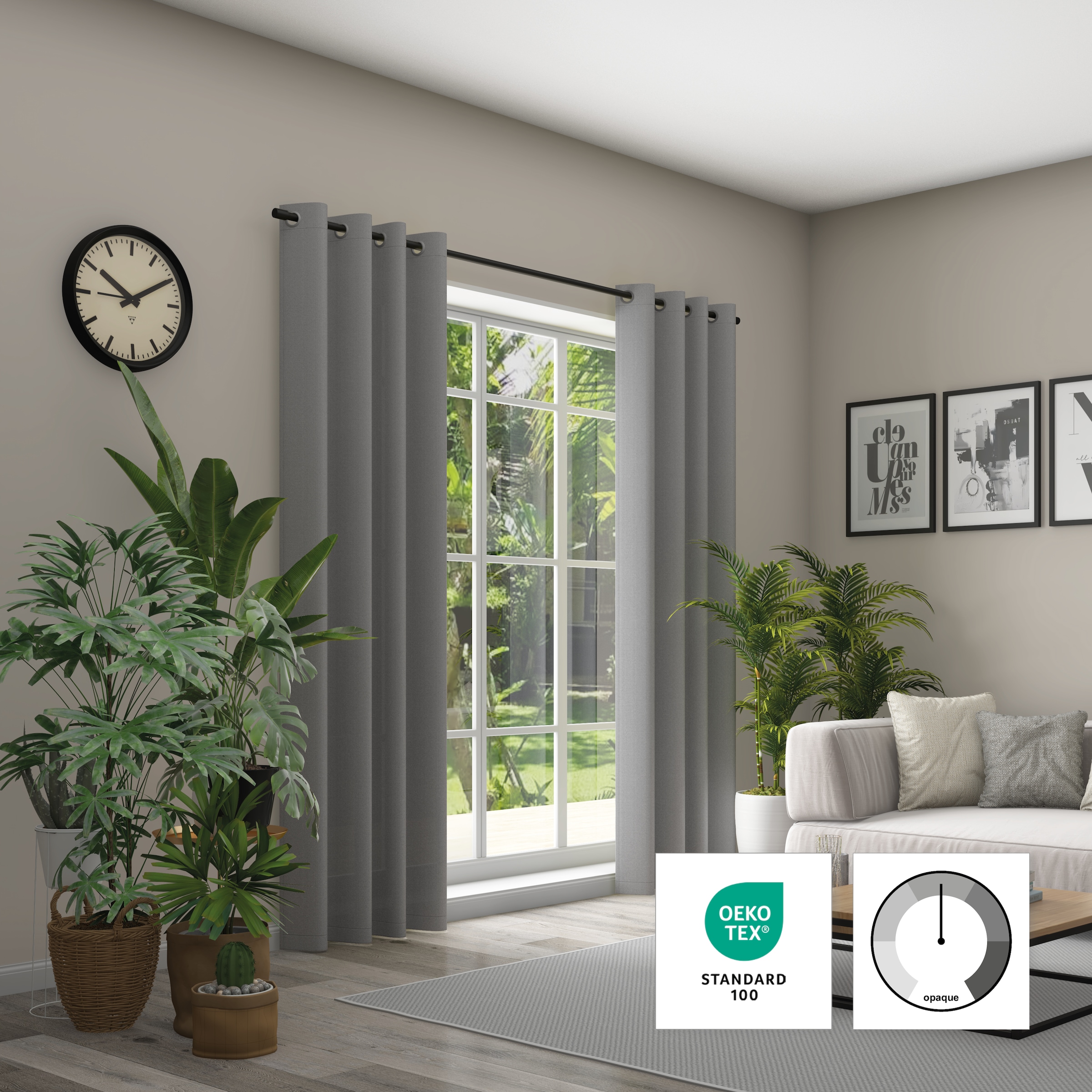 Neutex for you! Rideau »Linessa« Œillet 1 cuis tlg. rideau à œillets avec œillets métalliques, largeur 137 cm, sur mesure