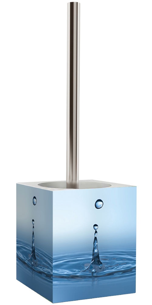 Sanilo Set d'accessoires de salle de bain »Wassertropfen« bestehend aus WC-Sitz, Badteppich, Stöpsel, Seifenspender, WC-Bürste