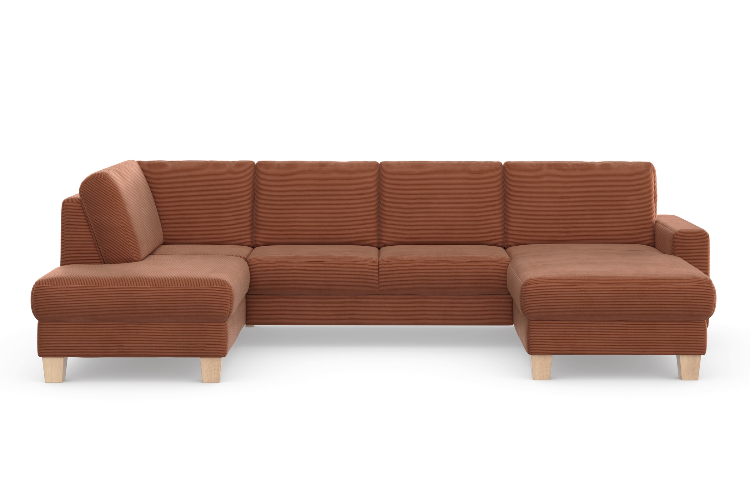 Home affaire Paysage de salon »Summer U-Form« mit oder ohne Bettfunktion und Bettkasten, Cord-Bezug