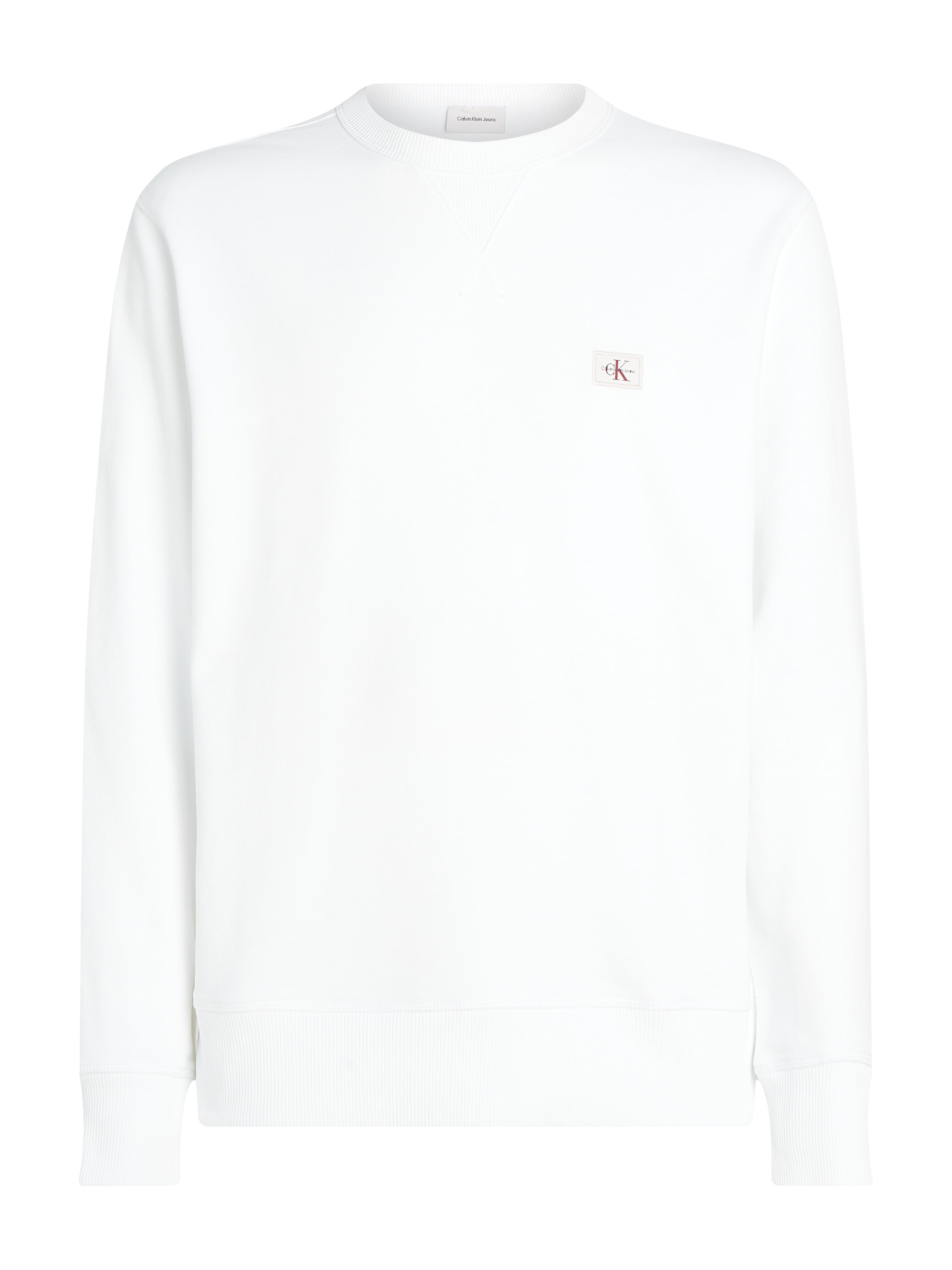 Calvin Klein Jeans Sweatshirt »WOVEN LABEL CREW NECK«, Logostickerei