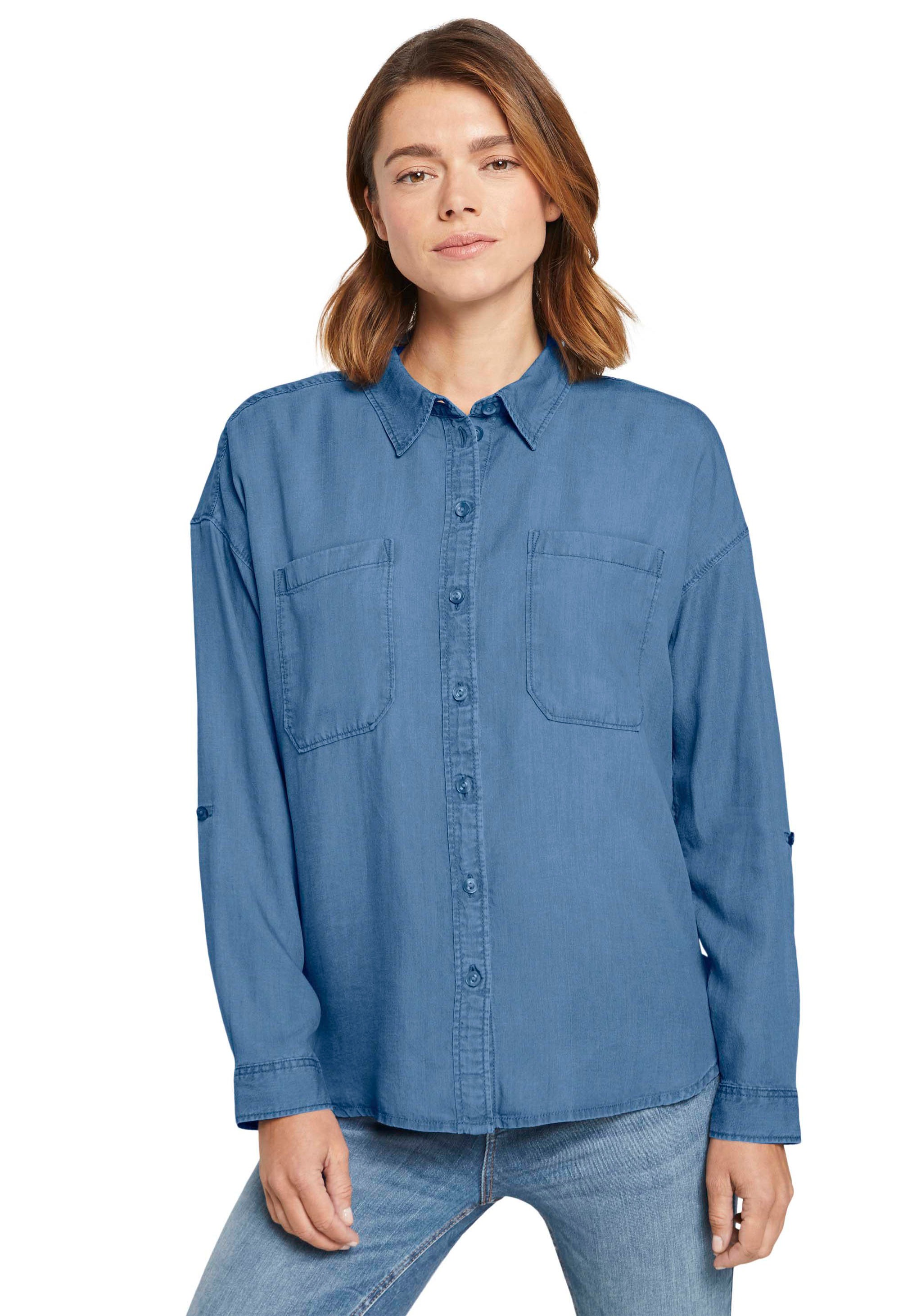 Image of TOM TAILOR Denim Hemdbluse, in softer Denim Optik bei Ackermann Versand Schweiz