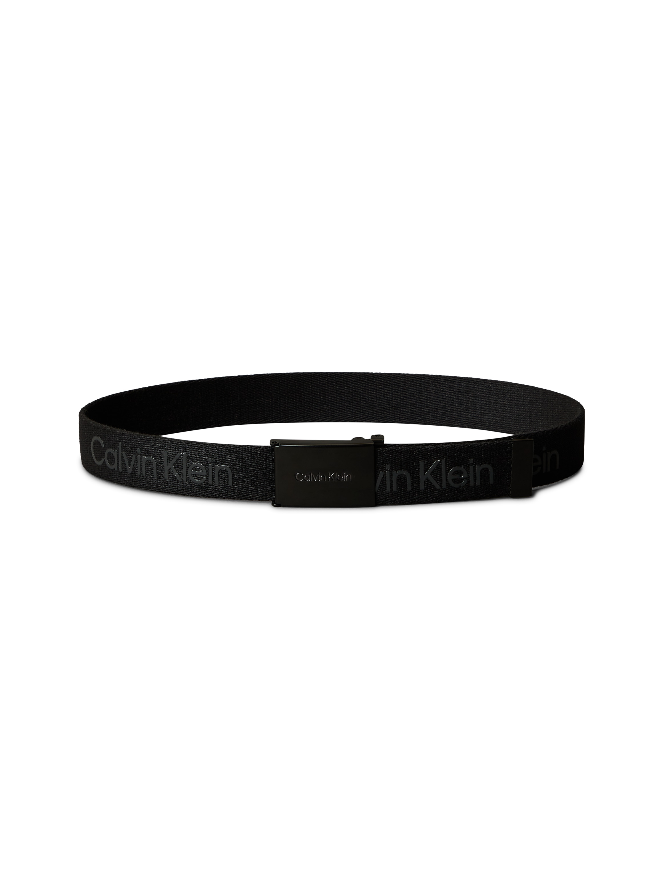 Calvin Klein Jeans Ceinture synthétique »CALVIN LOGO CANVAS BELT« Logodrucke, Koppelschliesse
