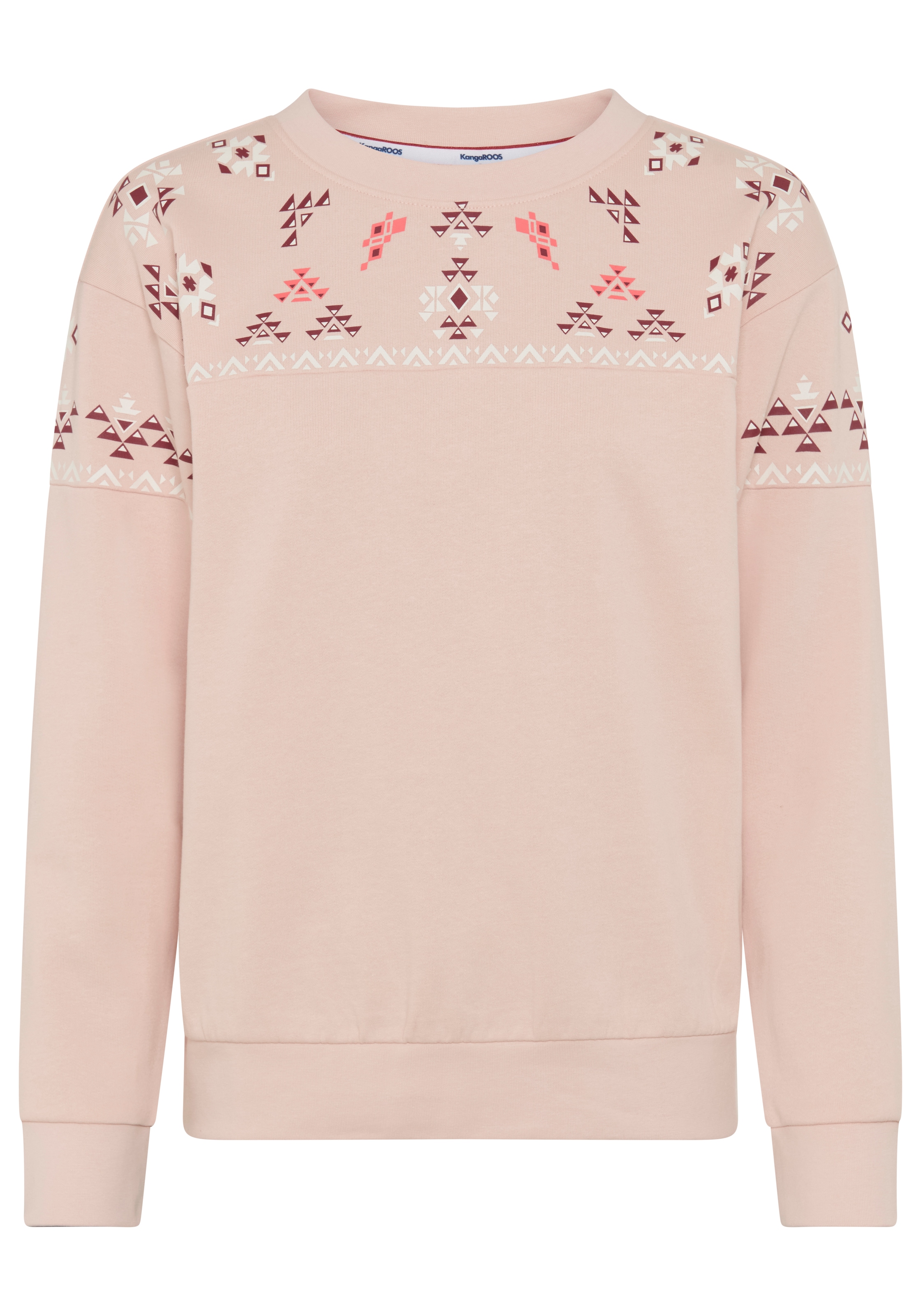 KangaROOS Sweat-shirt , Coupe oversize, col rond, longueur couvrant les hanches
