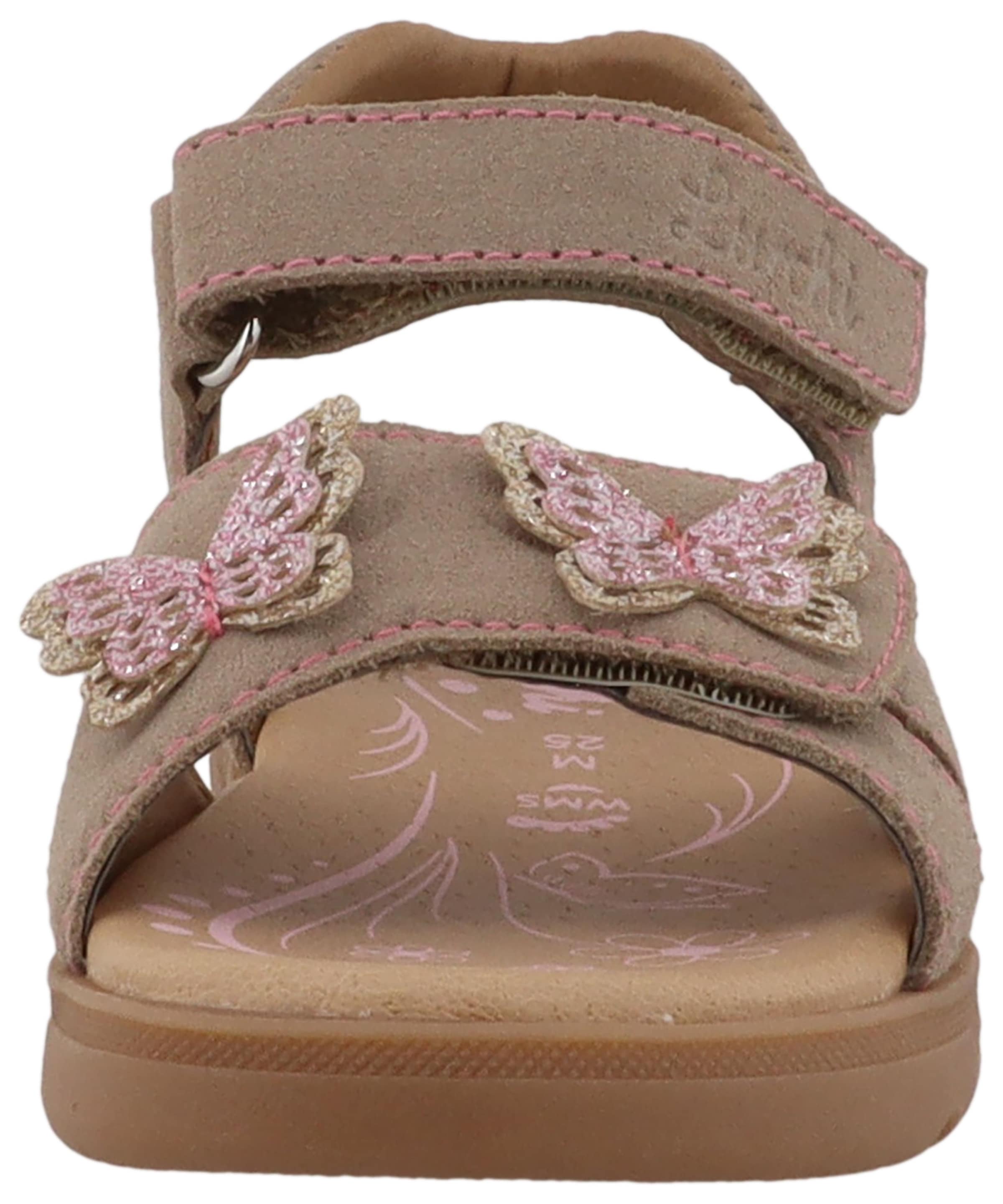Lurchi Sandale »Cinny«  Chaussure à scratch avec paillettes, gabarit de taille à télécharger