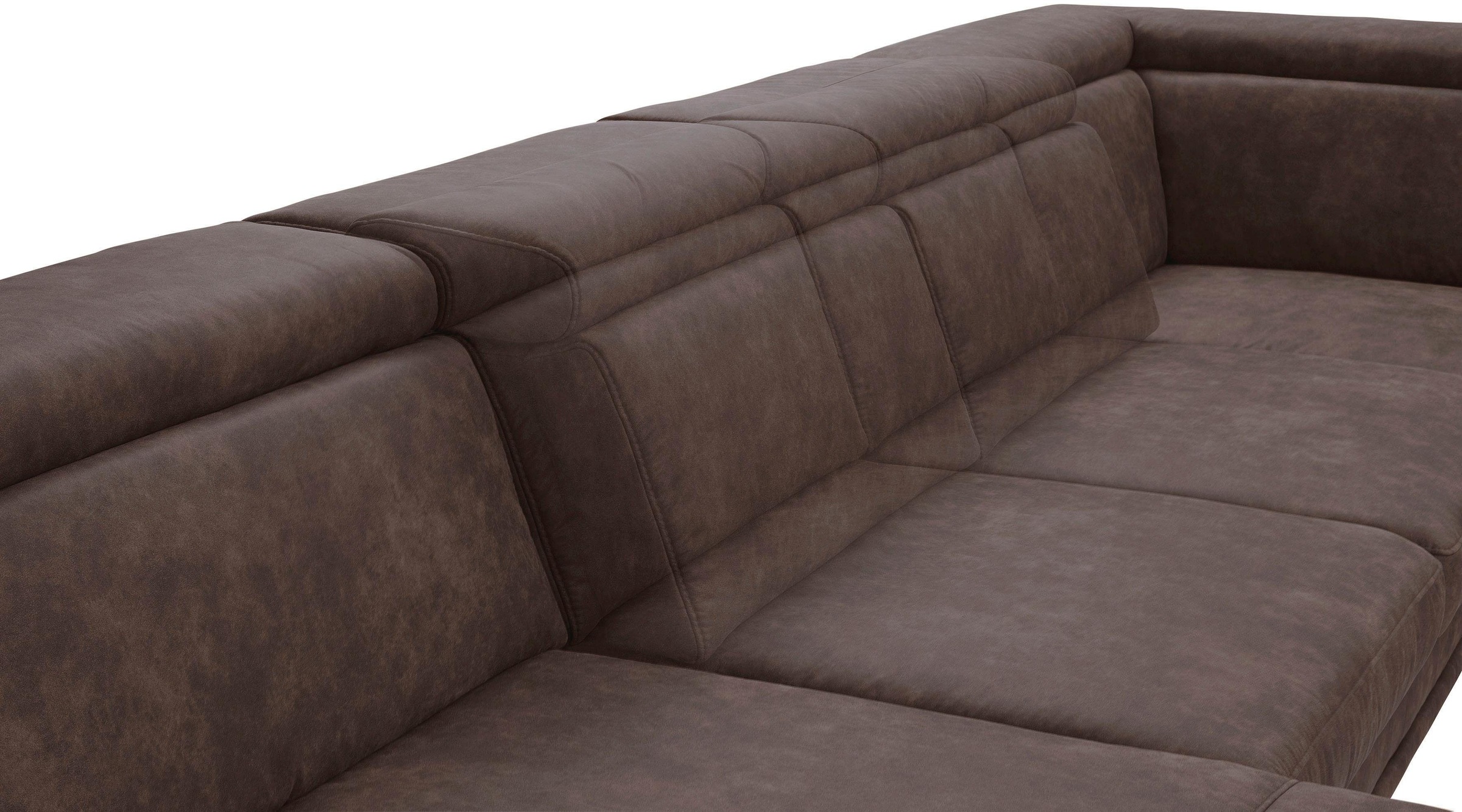 sit&more Wohnlandschaft »Scorpio U-Form«, inklusive Sitztiefenverstellung, mit Kopf- und Armteilverstellung