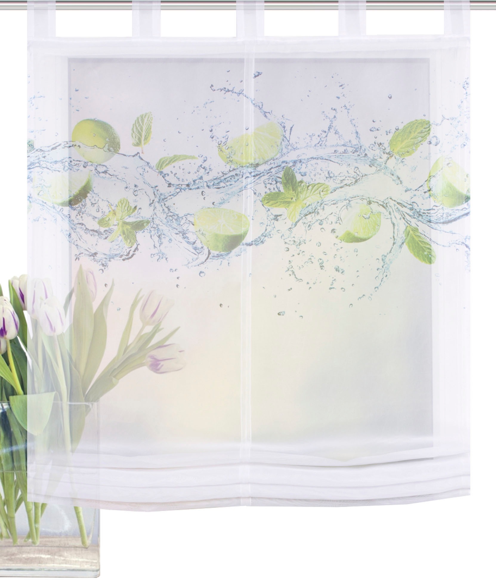 Image of HOME WOHNIDEEN Raffrollo »LEMONA«, mit Schlaufen, freihängend, Digitaldruck bei Ackermann Versand Schweiz