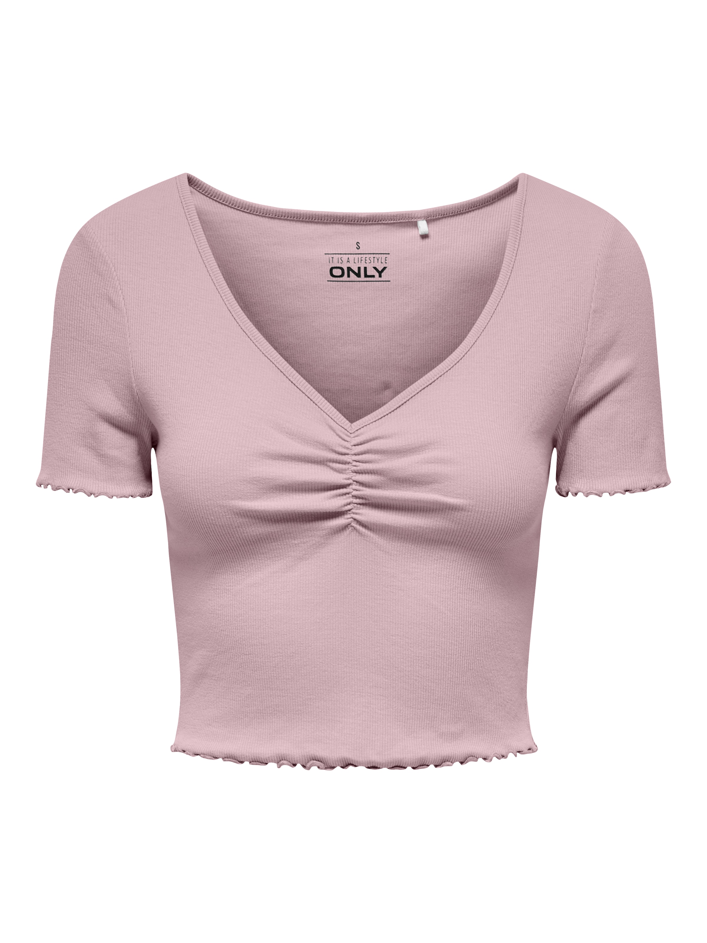 ONLY Kurzarmshirt »ONLBETTY S/S V-NECK TOP CC JRS«