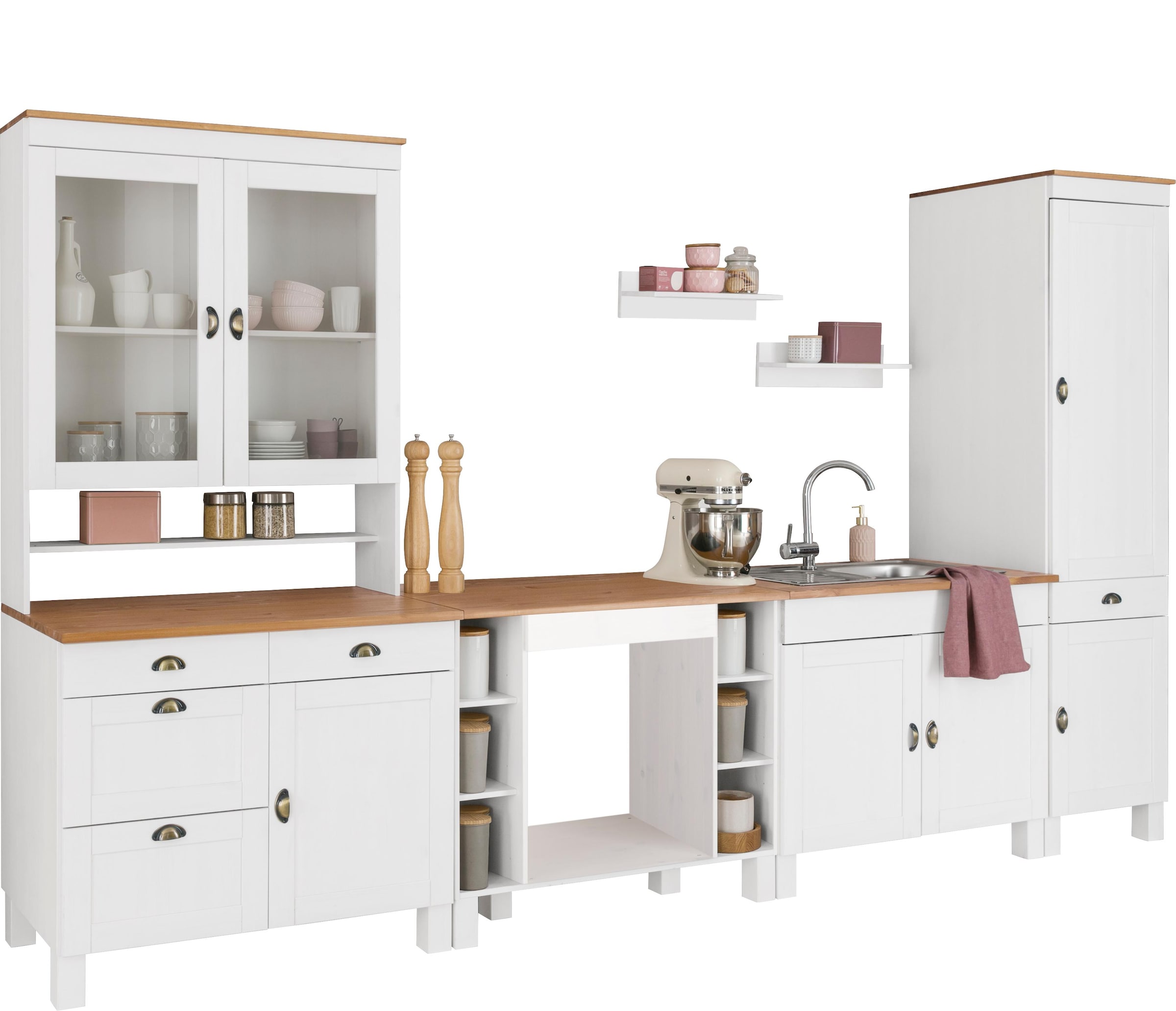 Home affaire Küchenzeile »Oslo«, Breite 350 cm, in 2 Tiefen, ohne E-Geräte  versandkostenfrei auf