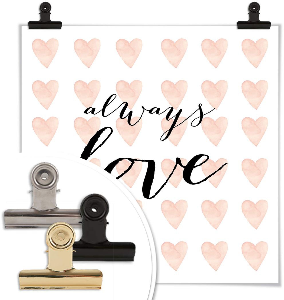 Wall-Art Poster »Schriftzug Liebe Always Love«, Schriftzug, (1 St.), Poster,  Wandbild, Bild, Wandposter bequem kaufen | Poster
