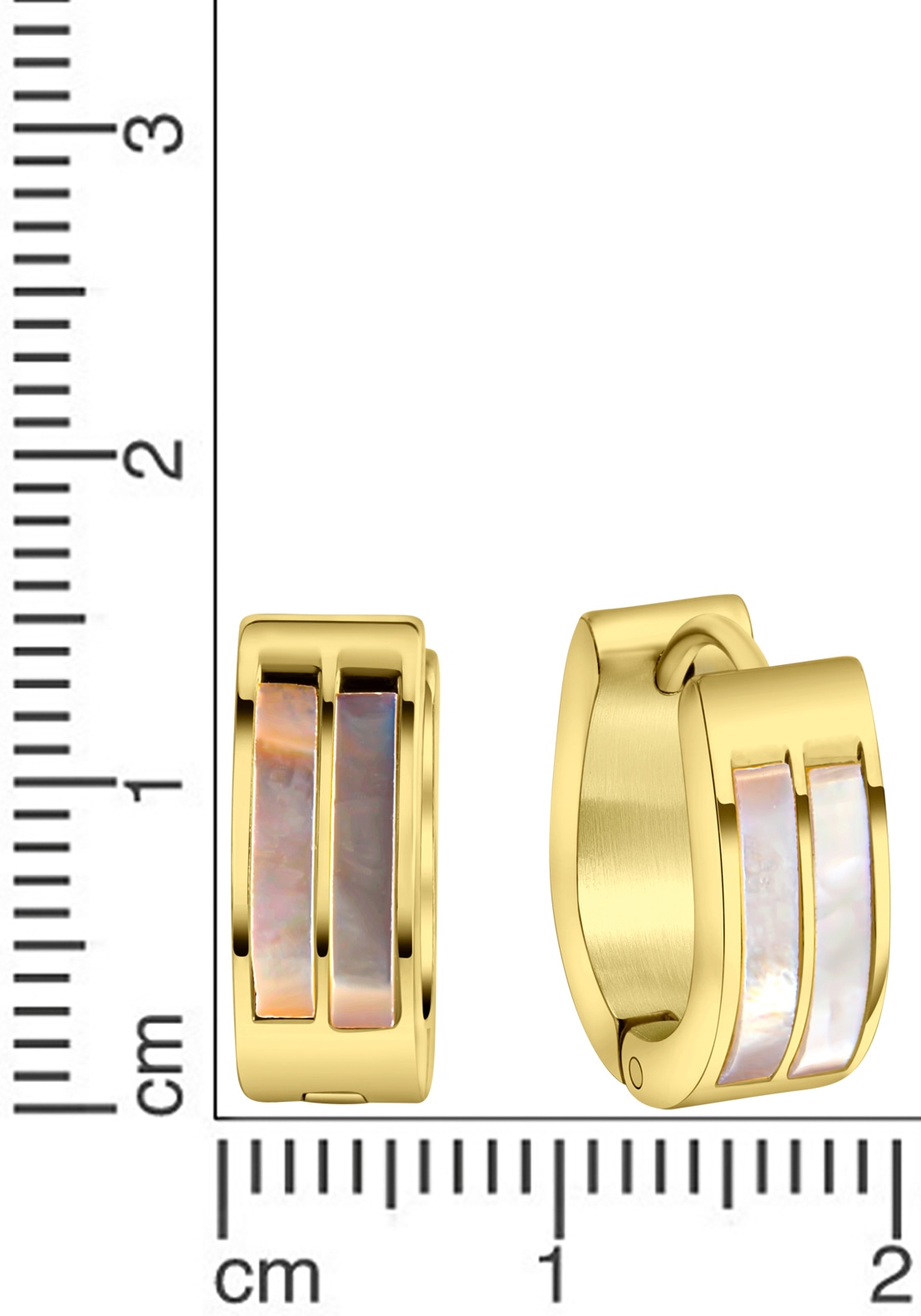 Firetti Paar Creolen »Schmuck Geschenk Oval«, mit Perlmutt