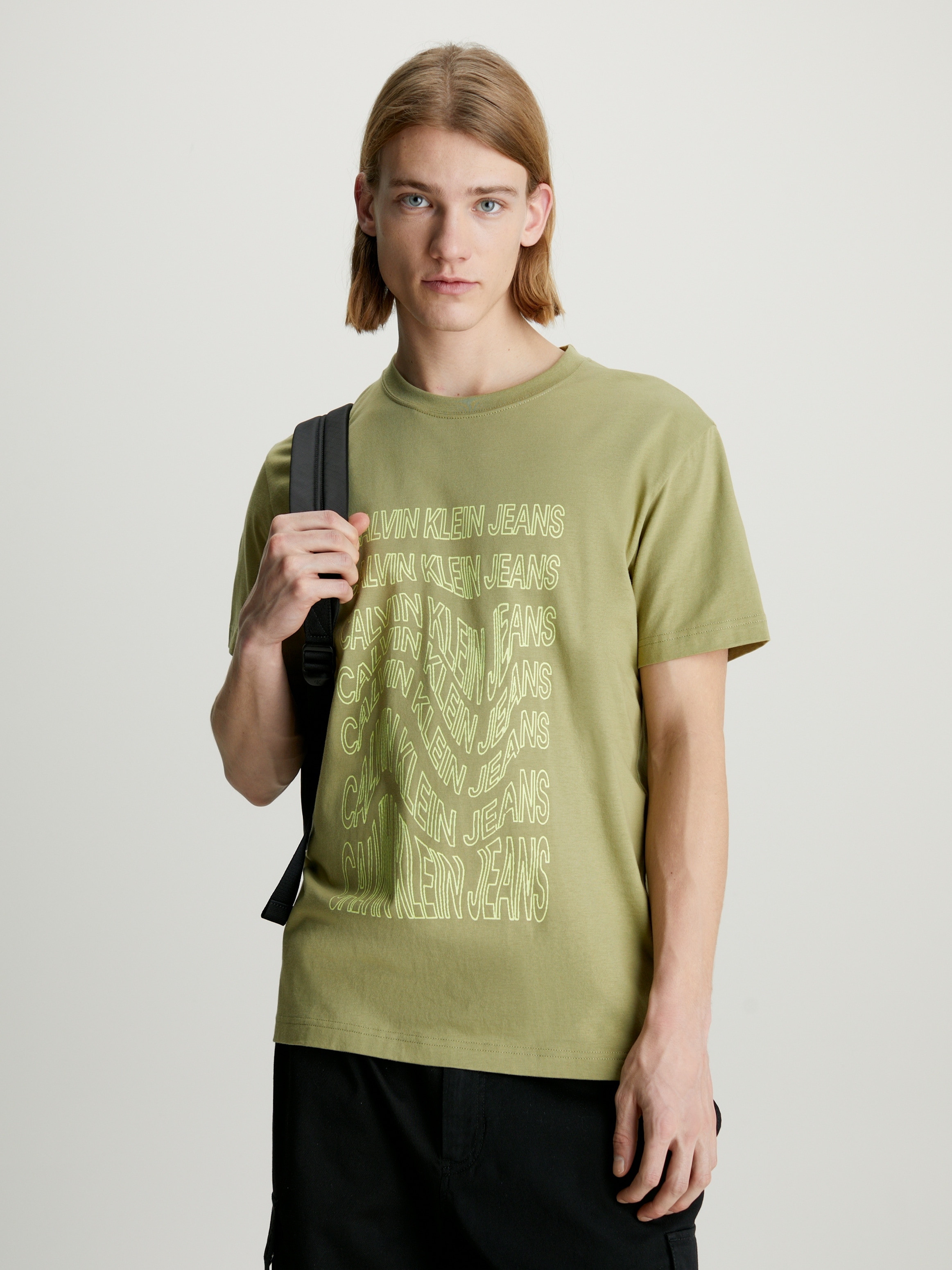 Calvin Klein Jeans T-Shirt »INSTITUTIONAL WARP TEE«, mit Logodruck