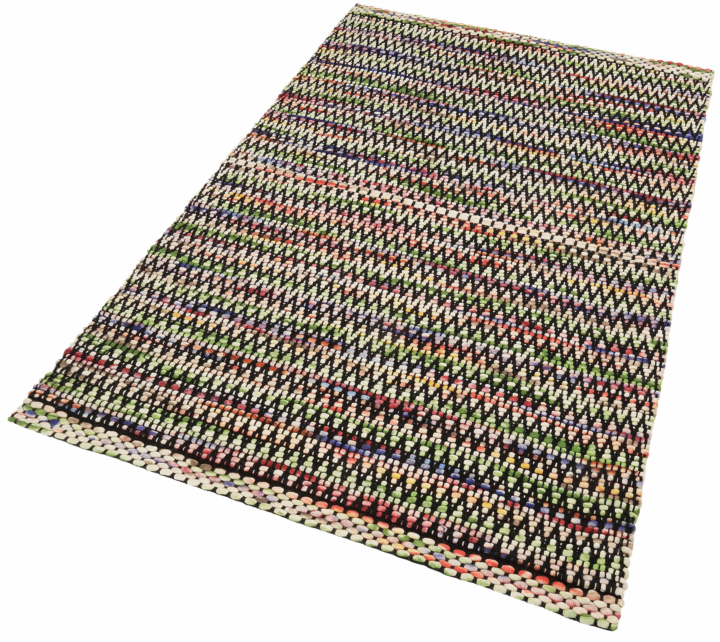 Image of THEKO Wollteppich »Modern Weave 3«, rechteckig, 7 mm Höhe, reine Wolle, handgewebt, ideal im Wohnzimmer & Schlafzimmer bei Ackermann Versand Schweiz