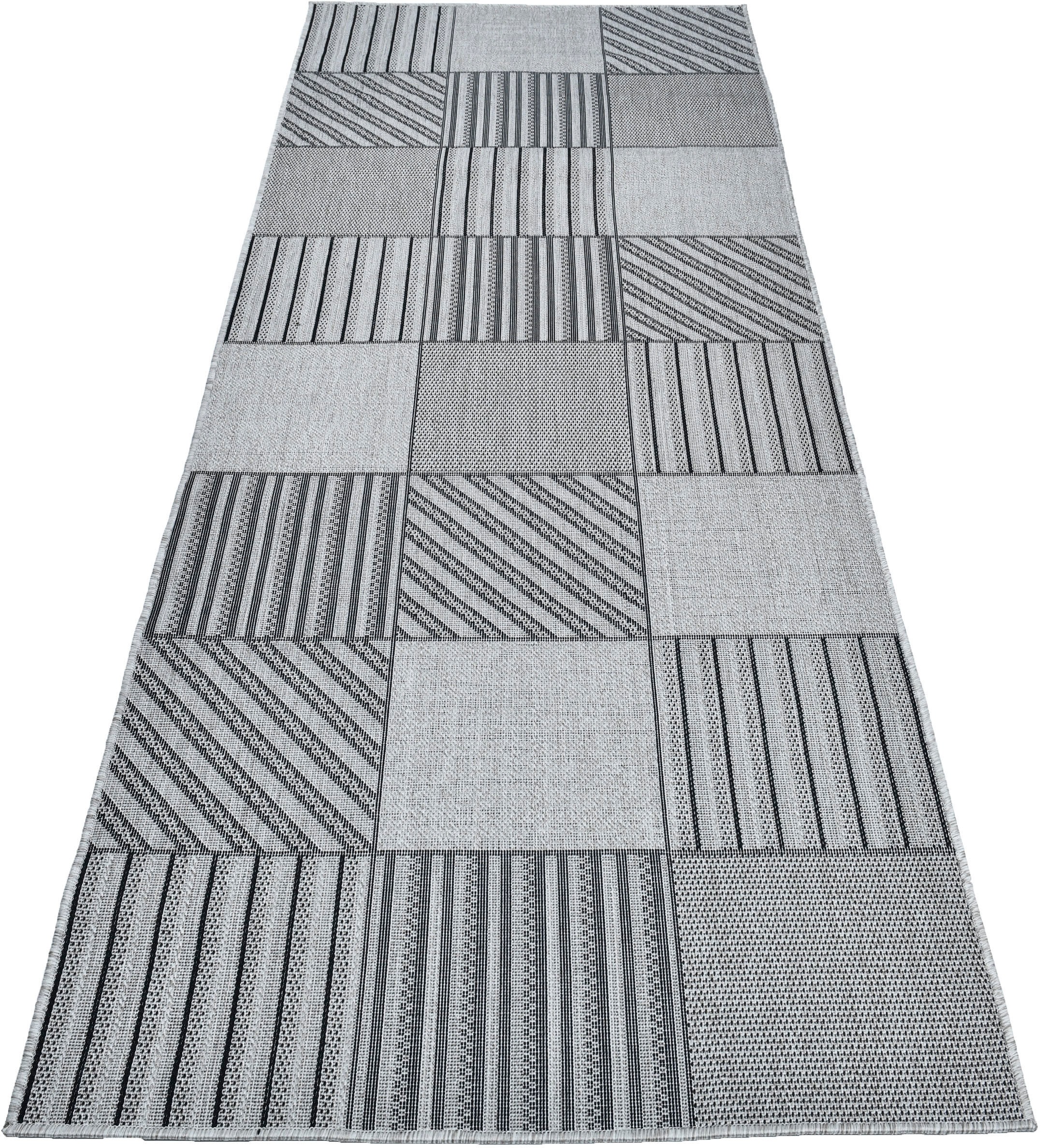 Image of DELAVITA Läufer »Anali«, rechteckig, 8 mm Höhe, In- und Outdoor Teppich, Flachgewebe, Wetterfest & UV-beständig, für Balkon, Terrasse und Wintergarten, besonders flach, auch für Küche oder Esszimmer und Wohnzimmer geeignet bei Ackermann Versand Schweiz