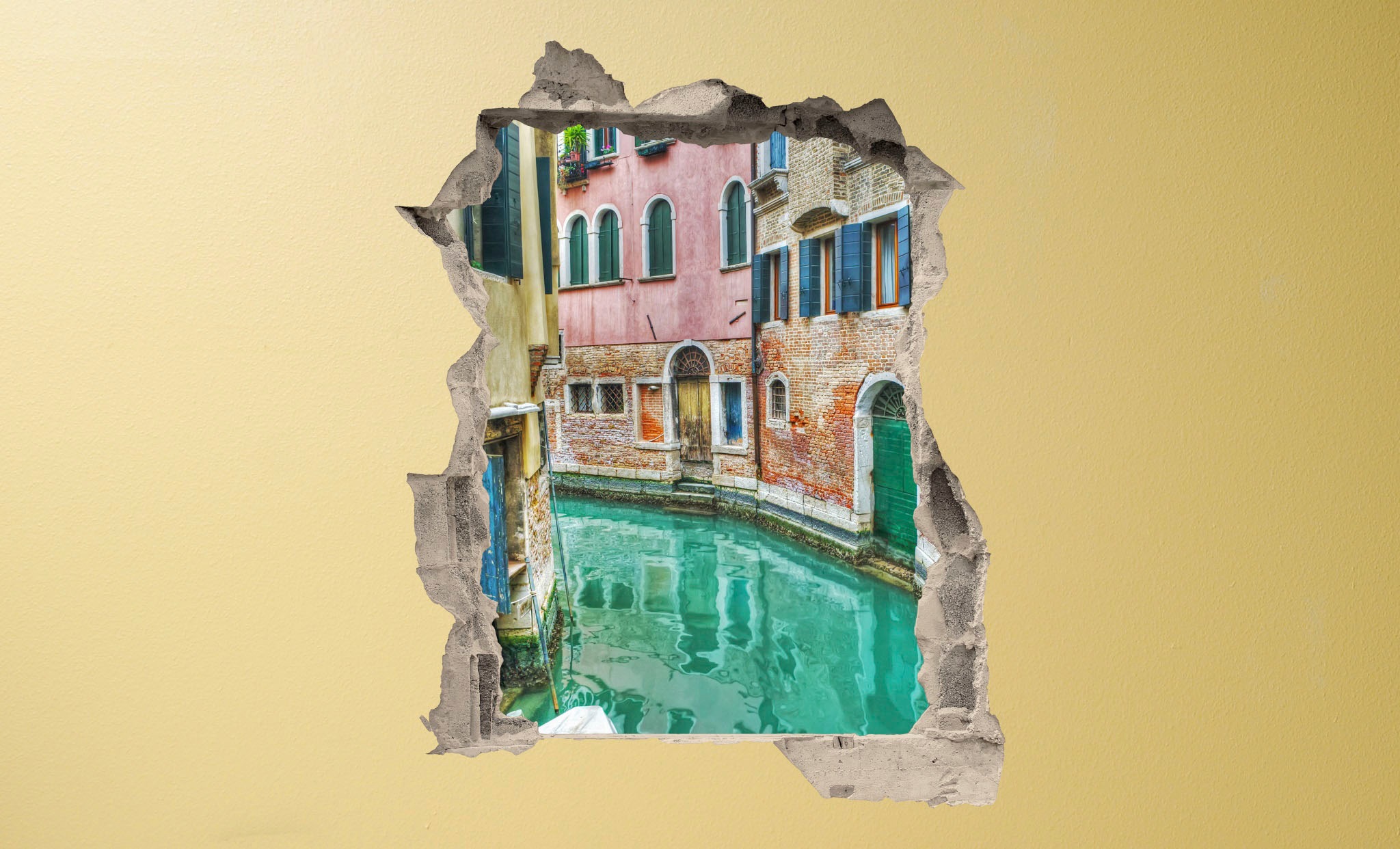 Image of Conni Oberkircher´s Wandsticker »3 D Sticker Beton Venice Alley - Venedig«, Wasserstrasse, Urlaub, Italien, Adria bei Ackermann Versand Schweiz