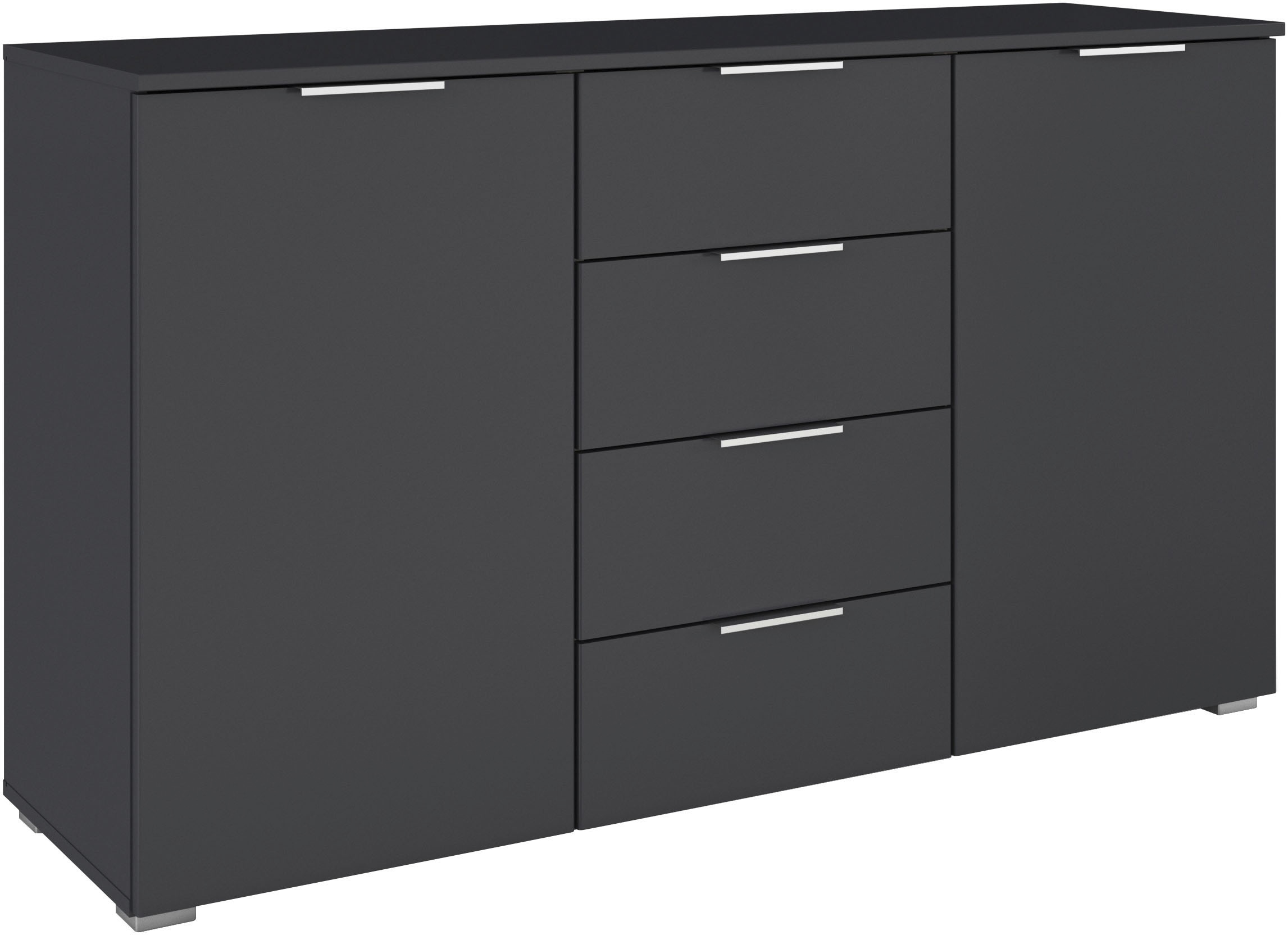 Image of GOODproduct Kombikommode "Sideboard Schubladenkommode AGORDO mit Dekor- oder Hochglanzfront" in zwei Griff-Farben, Breite 120 cm, vier grosse Schubladen, mit insgesamt 4 Einlegeböden MADE IN GERMANY