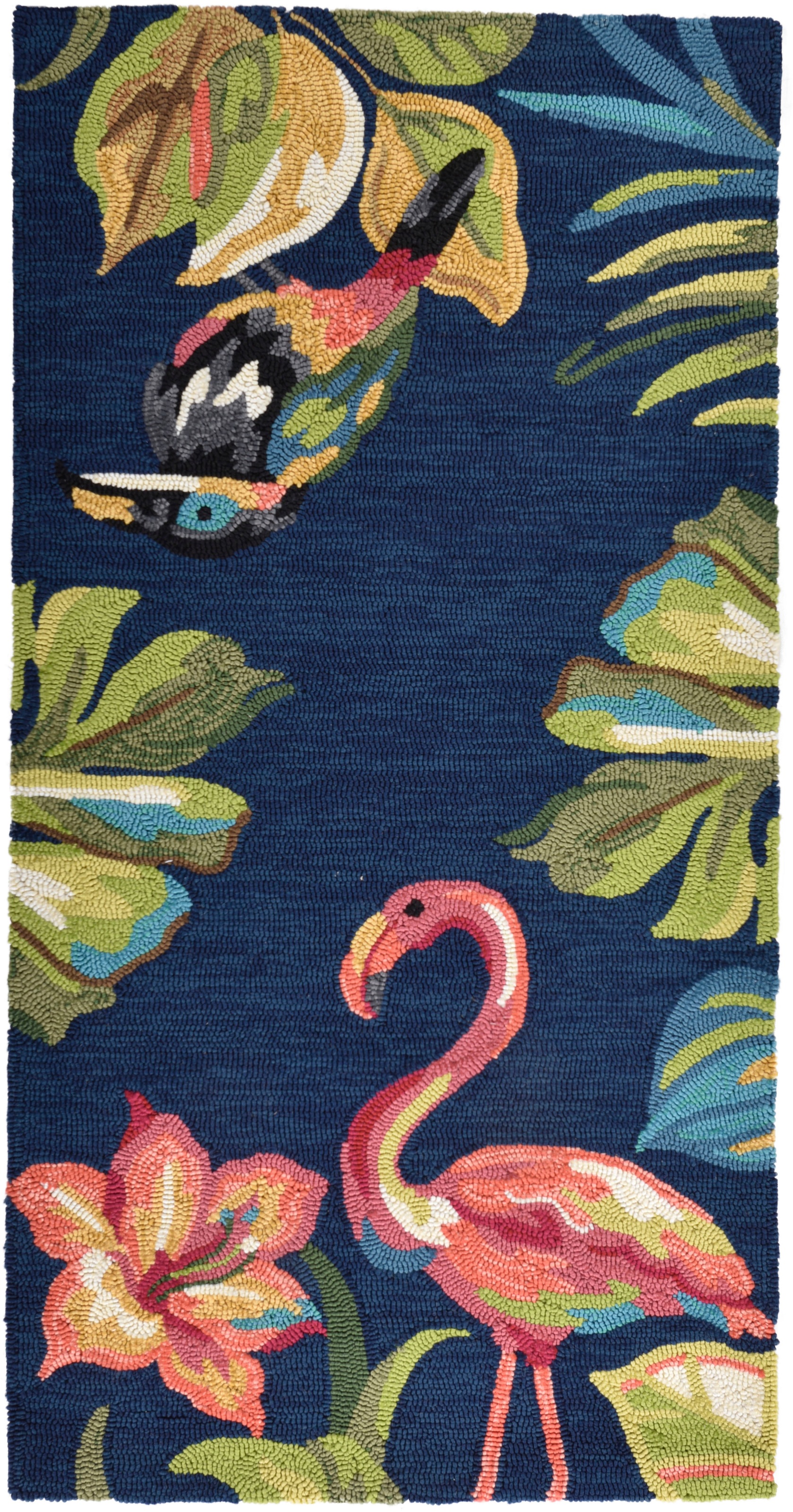 Gino Falcone Teppich »Rosetta 020 Flamingos« rechteckig 15 mm Höhe besonders weich durch Microfaser, In- und Outdoor geeignet, Wohnzimmer