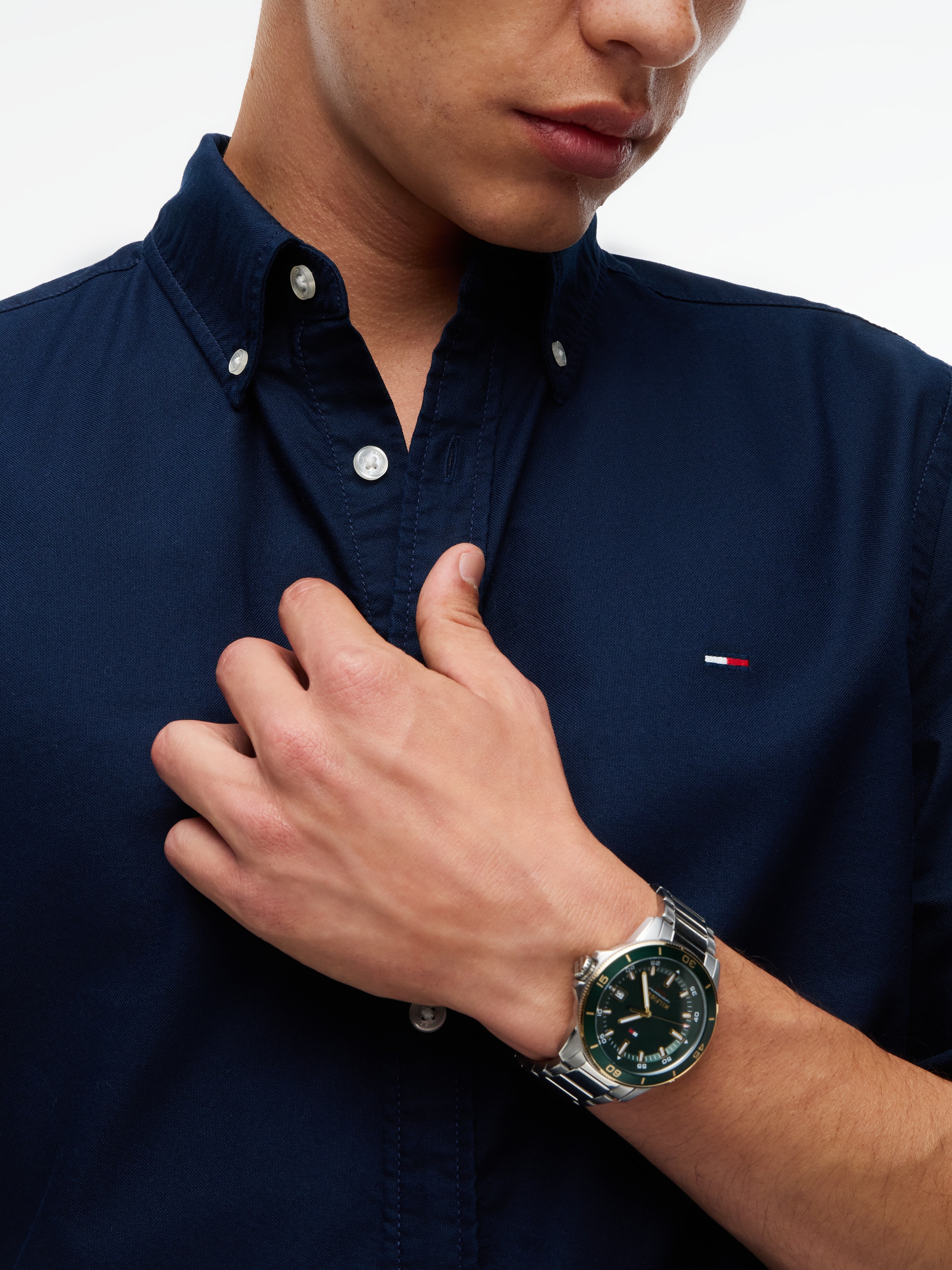Tommy Jeans Chemise à manches longues »REGULAR OXFORD SHIRT« coupe regular fit avec col boutonné